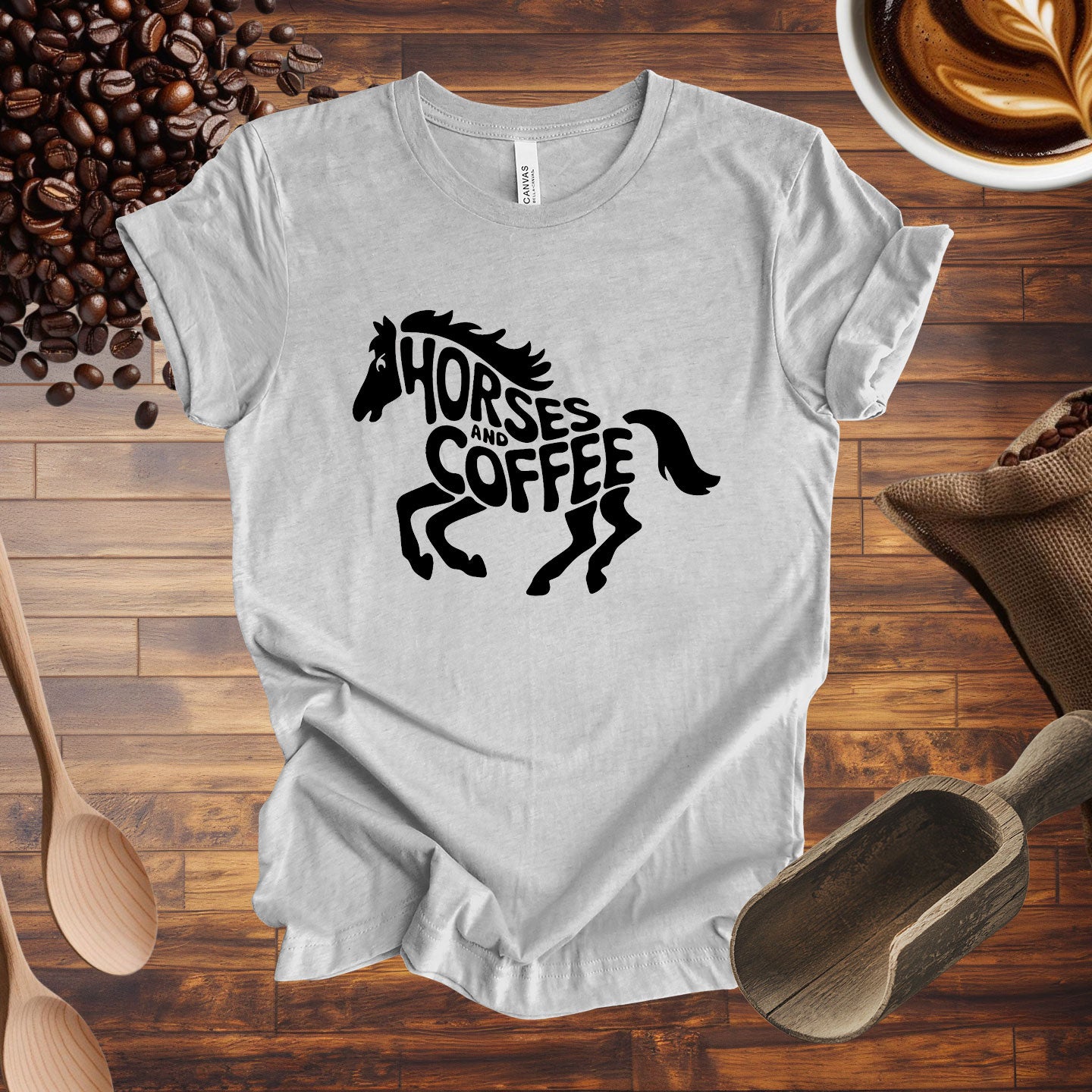 Horses and Coffee Tee