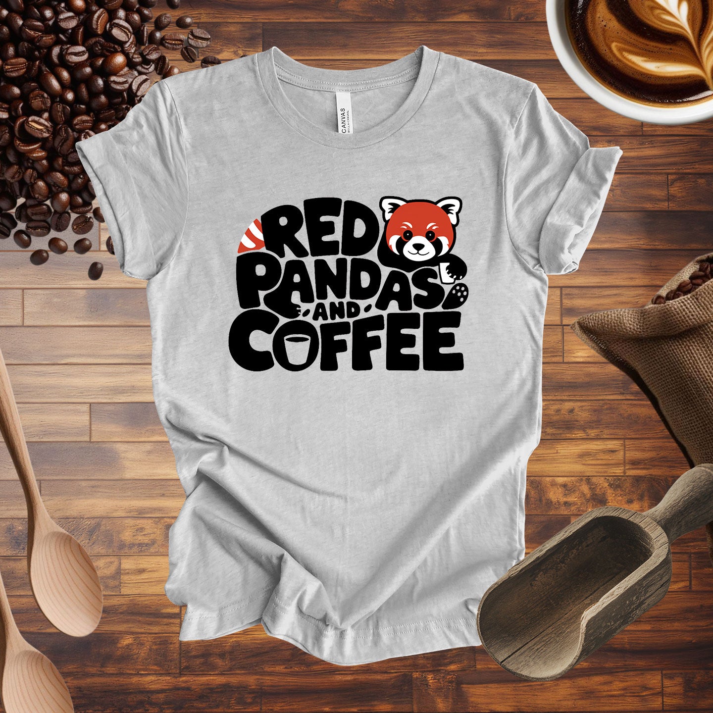 Red Pandas and Coffee Tee