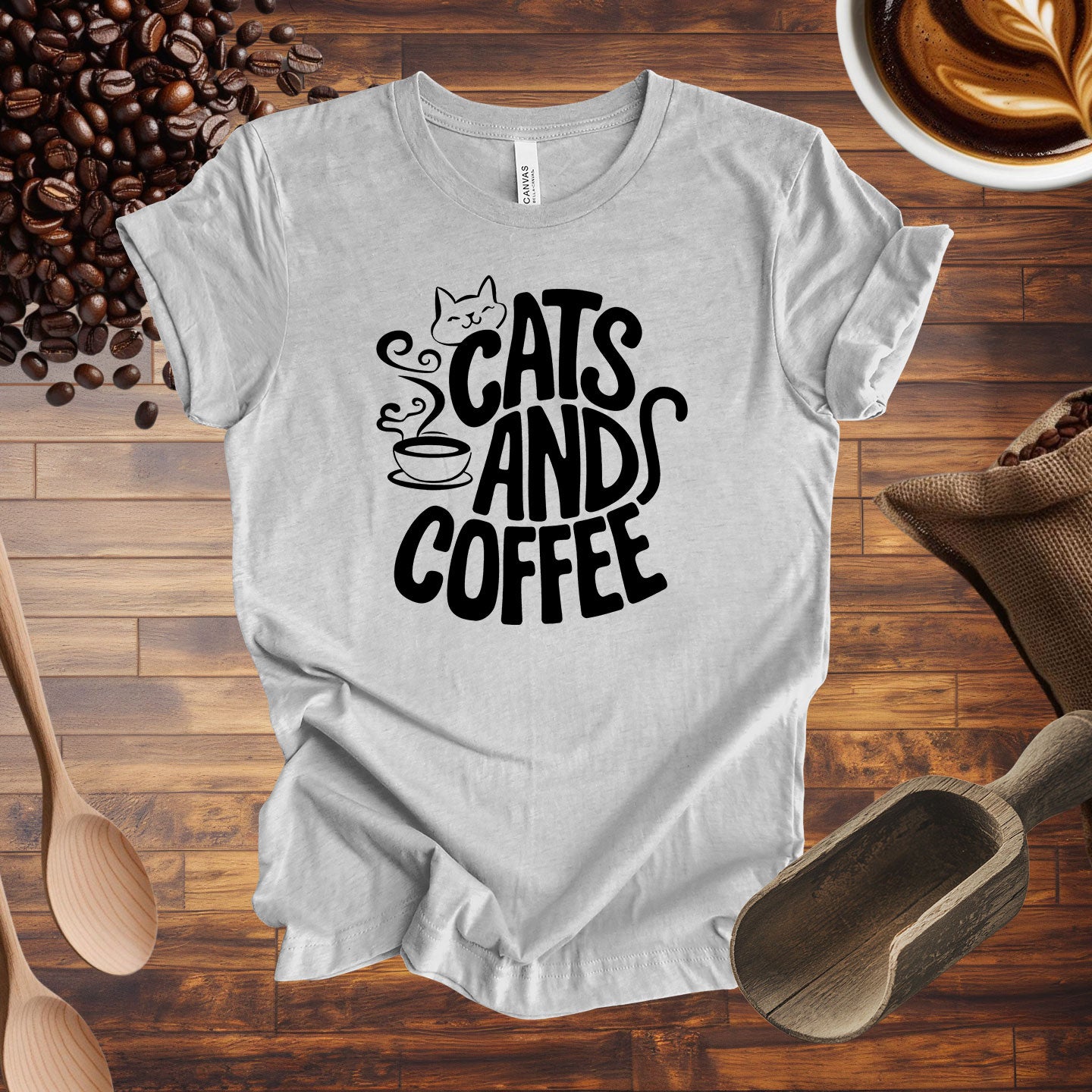 Cats and Coffee Tee