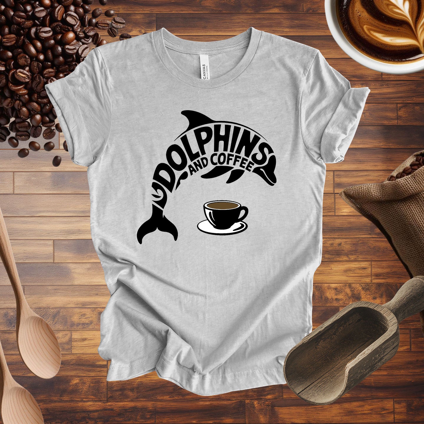 Dolphins and Coffee Tee
