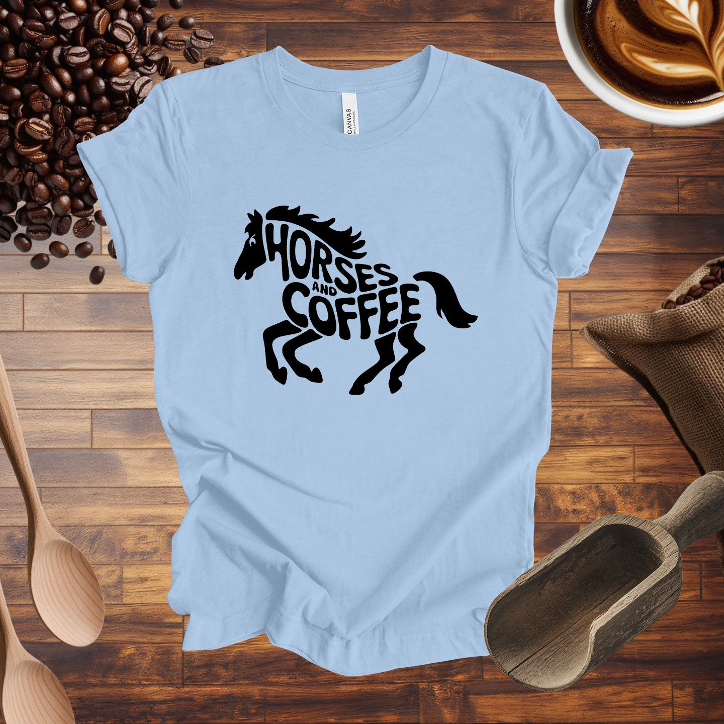 Horses and Coffee Tee
