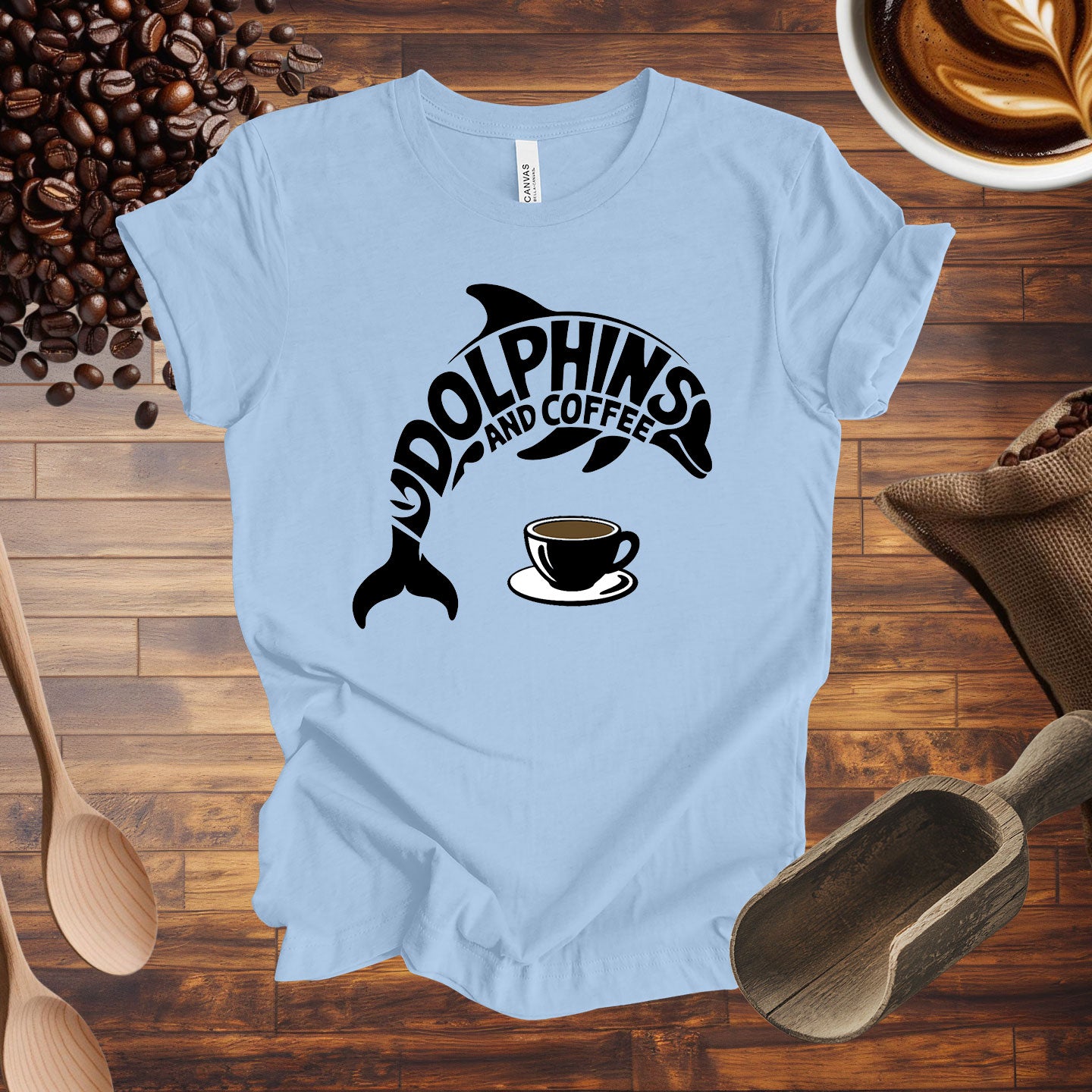Dolphins and Coffee Tee