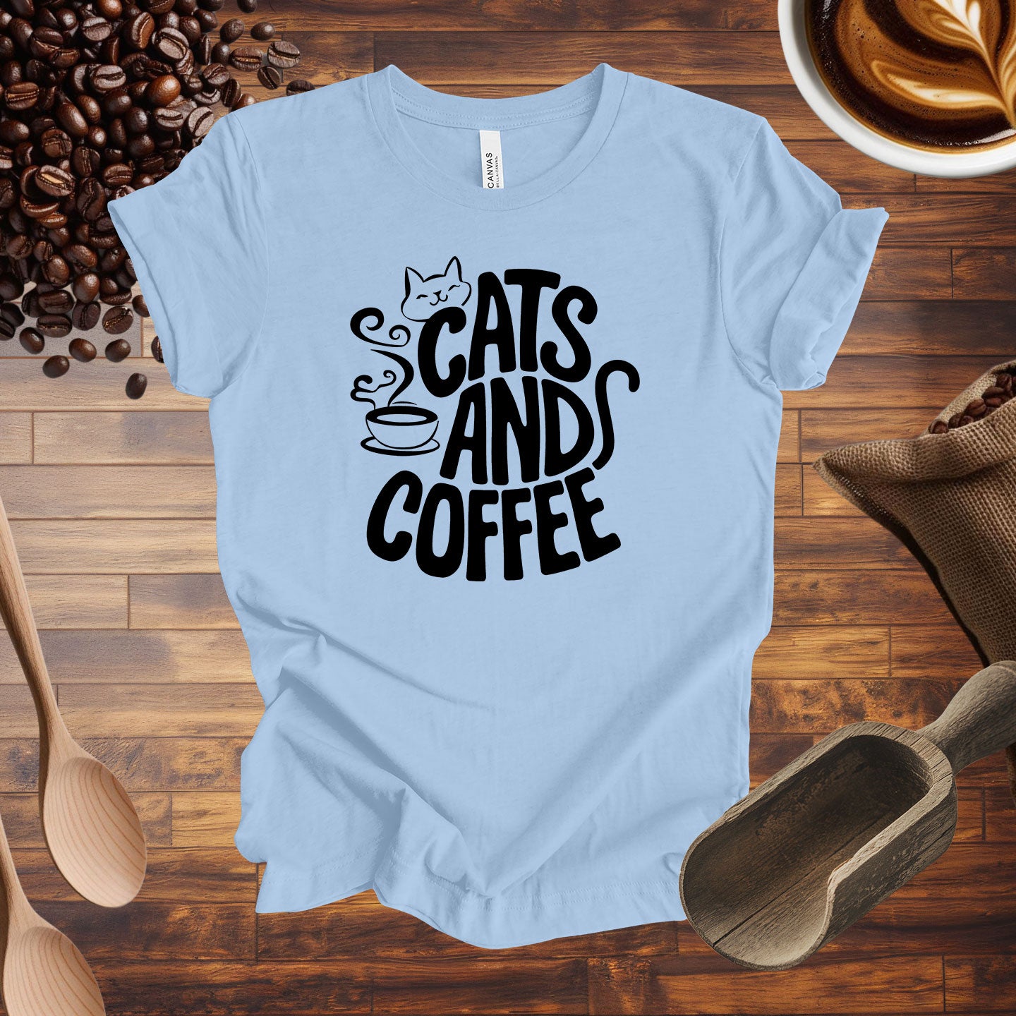 Cats and Coffee Tee
