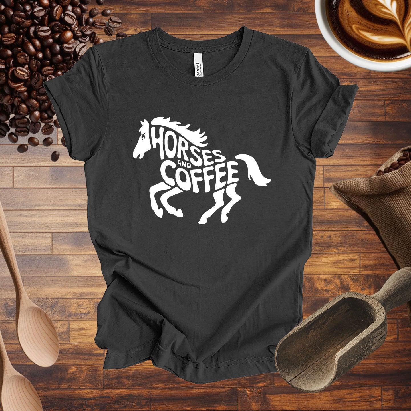 Horses and Coffee Tee