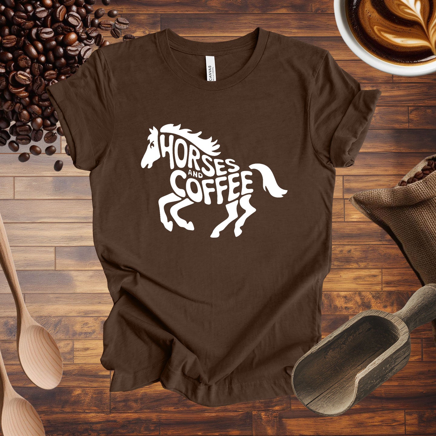 Horses and Coffee Tee