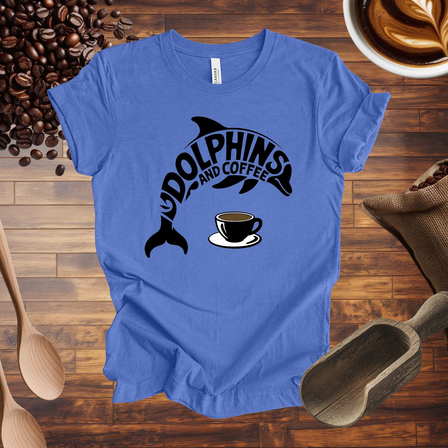 Dolphins and Coffee Tee