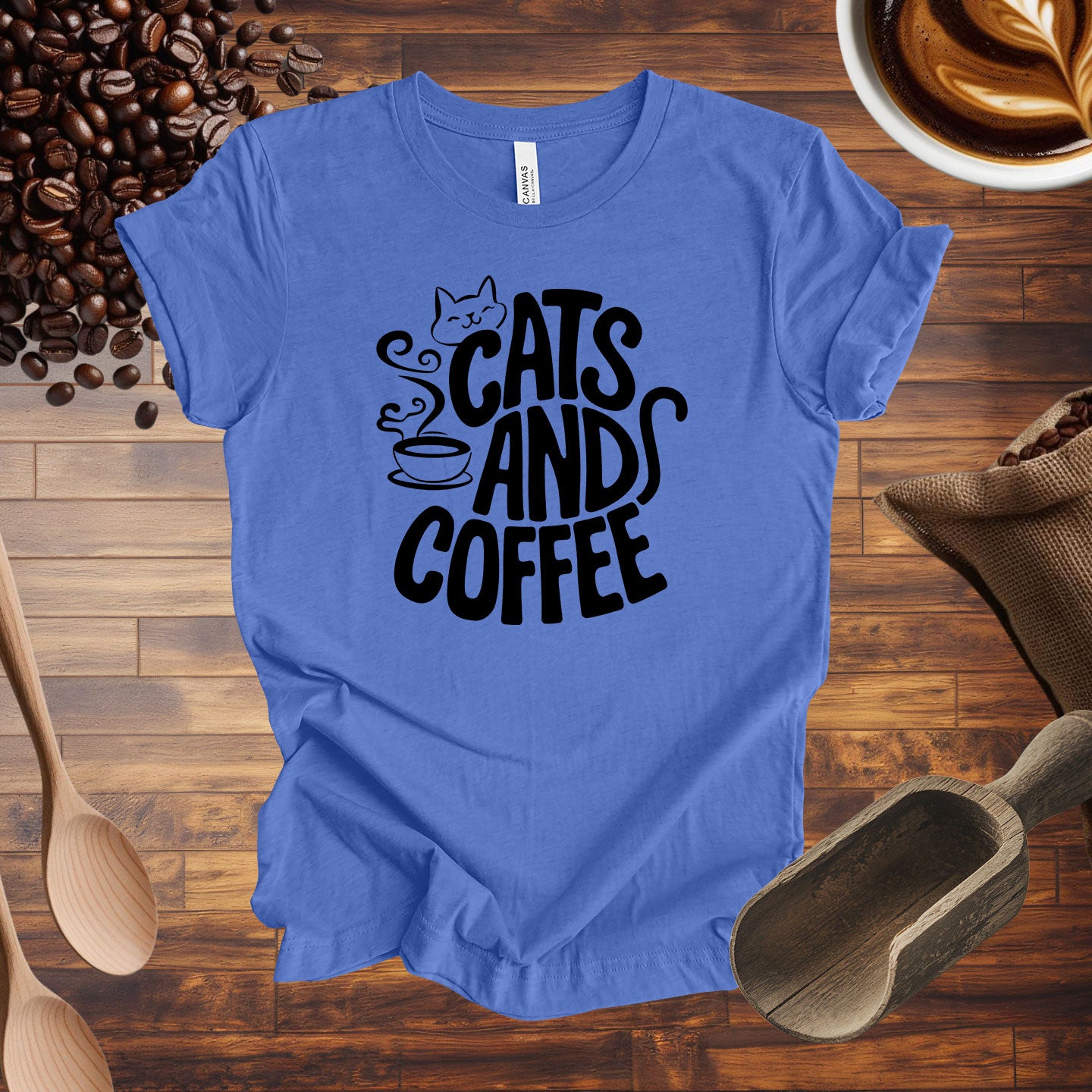 Cats and Coffee Tee