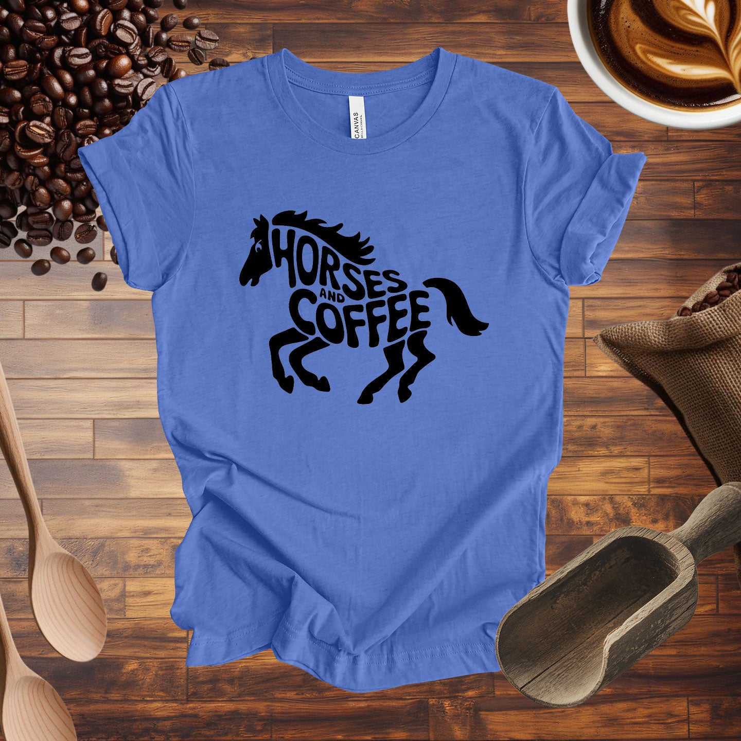 Horses and Coffee Tee