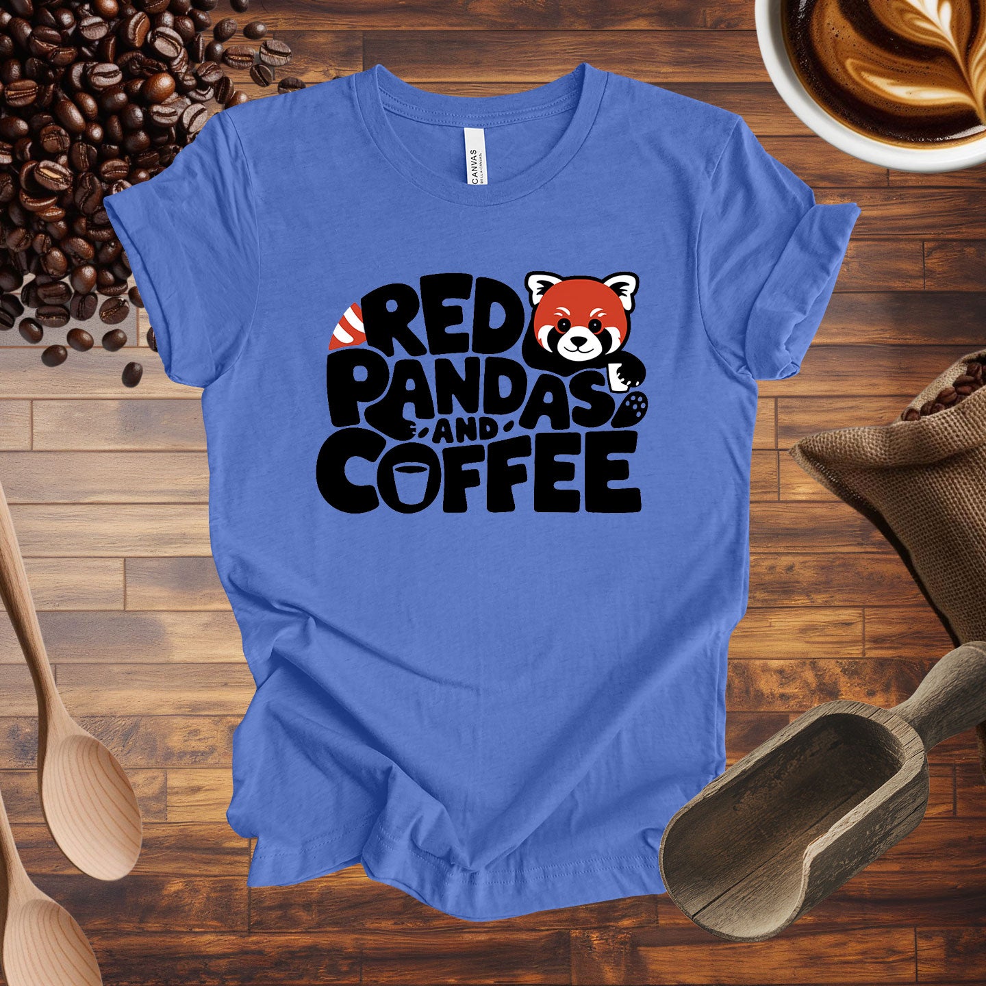 Red Pandas and Coffee Tee