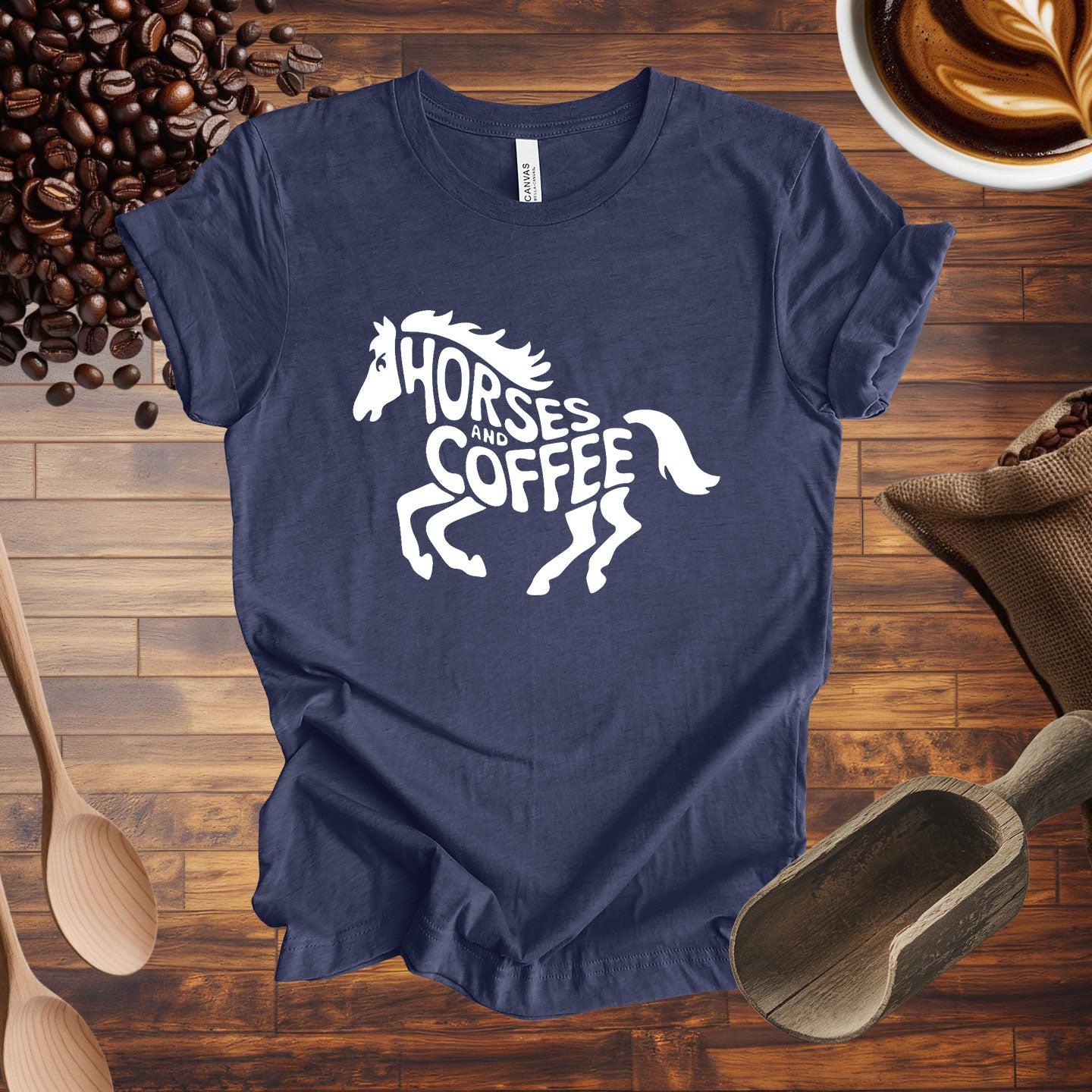 Horses and Coffee Tee