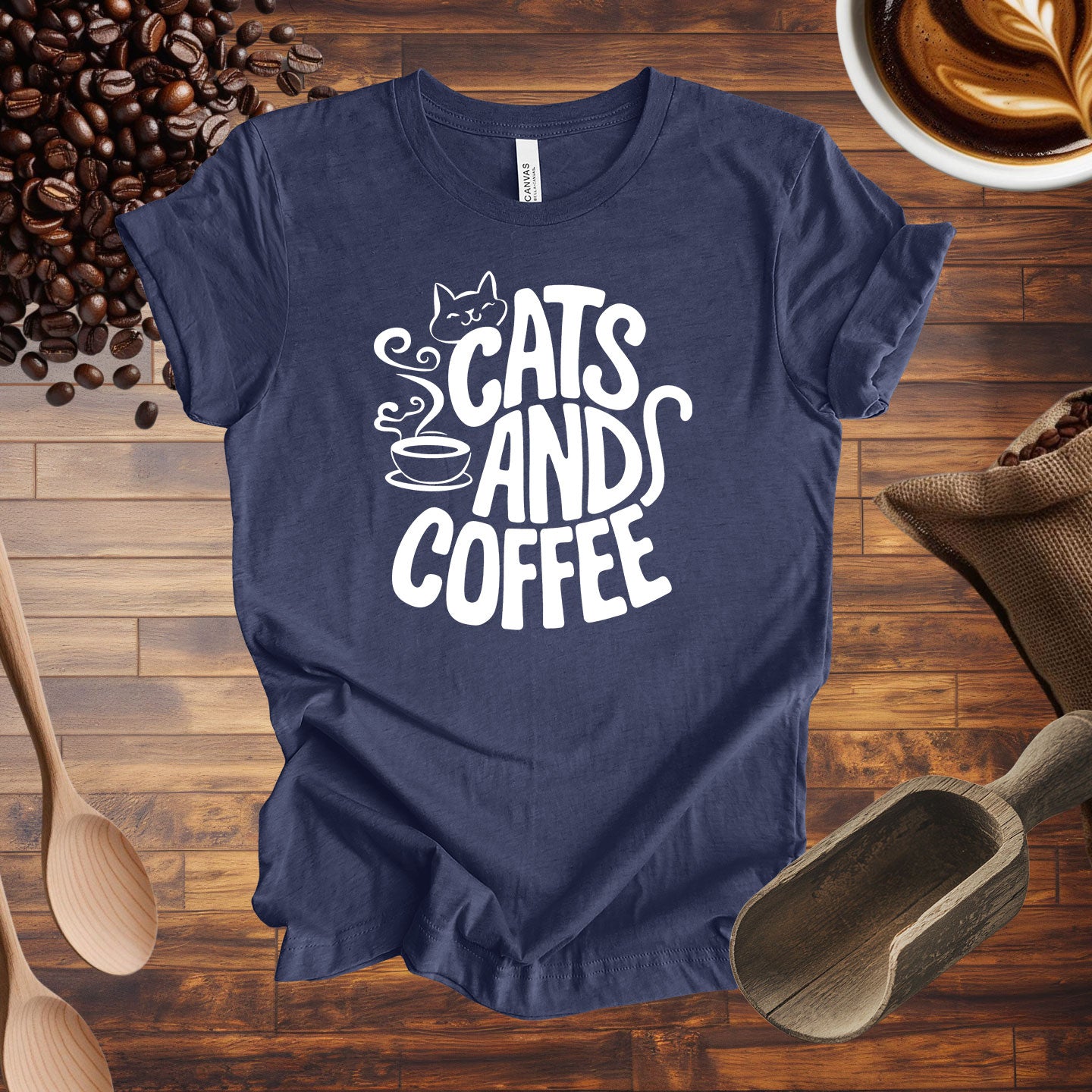Cats and Coffee Tee