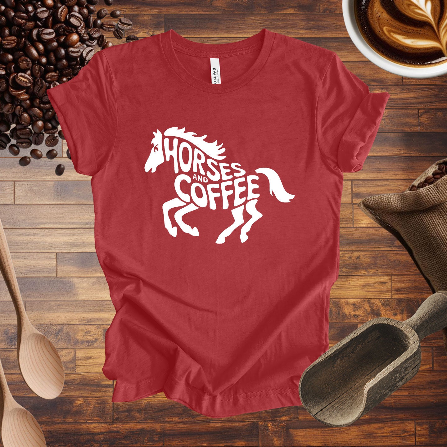 Horses and Coffee Tee