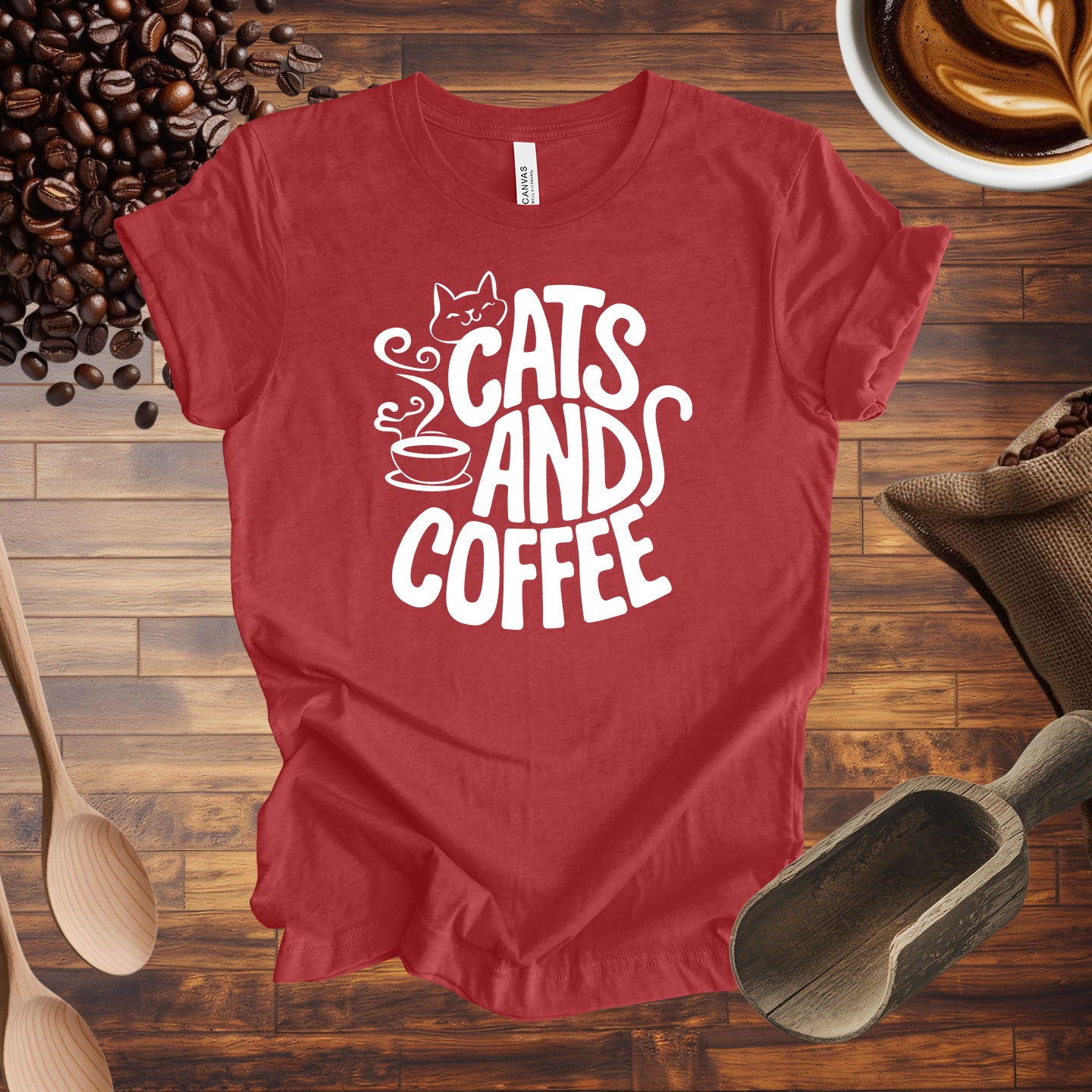 Cats and Coffee Tee