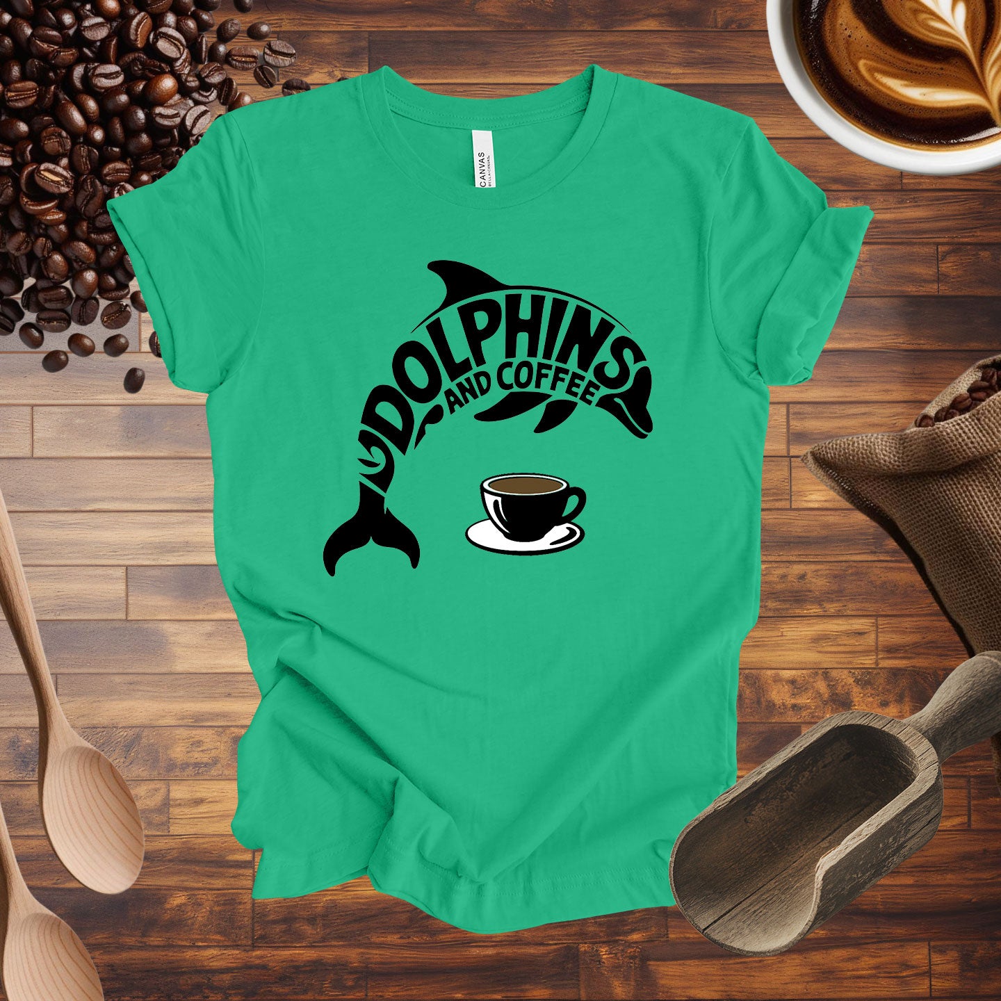 Dolphins and Coffee Tee
