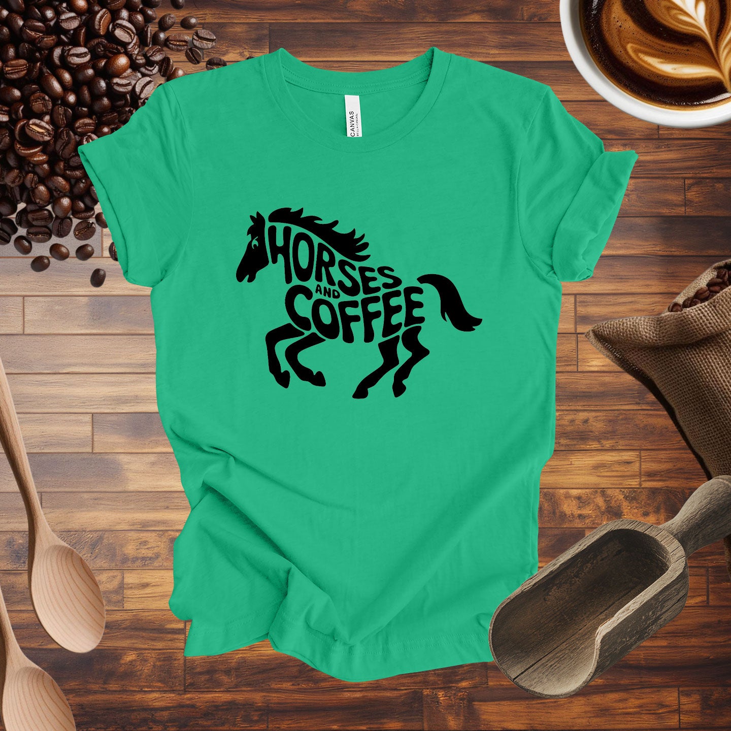 Horses and Coffee Tee