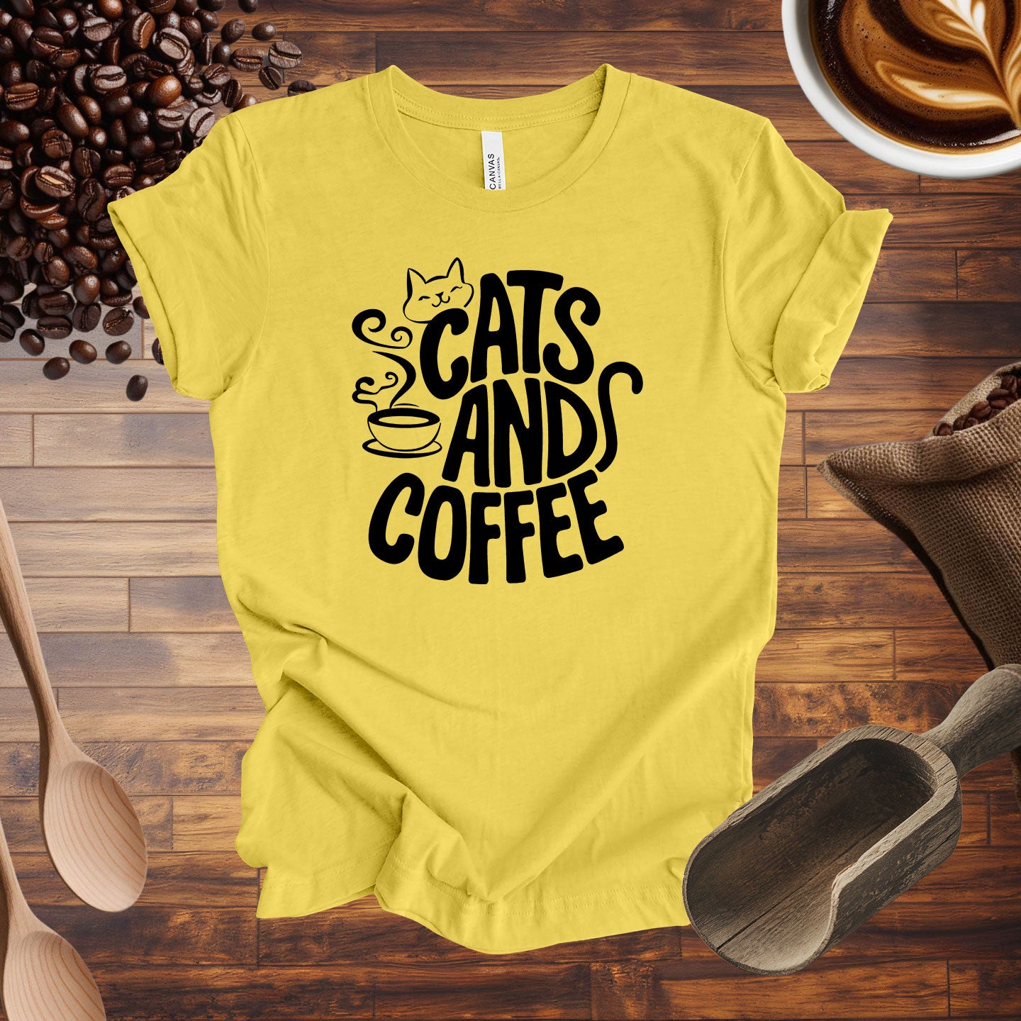 Cats and Coffee Tee