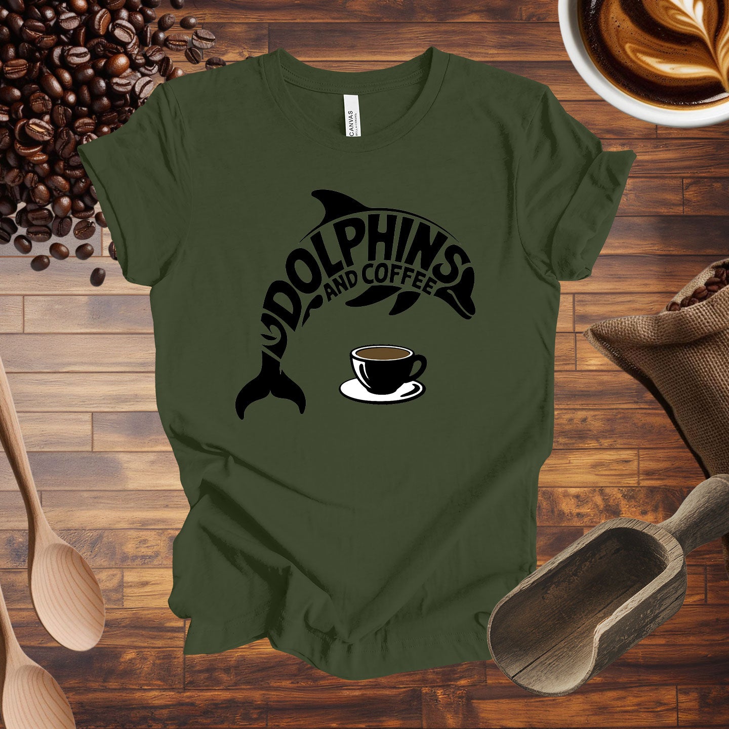 Dolphins and Coffee Tee