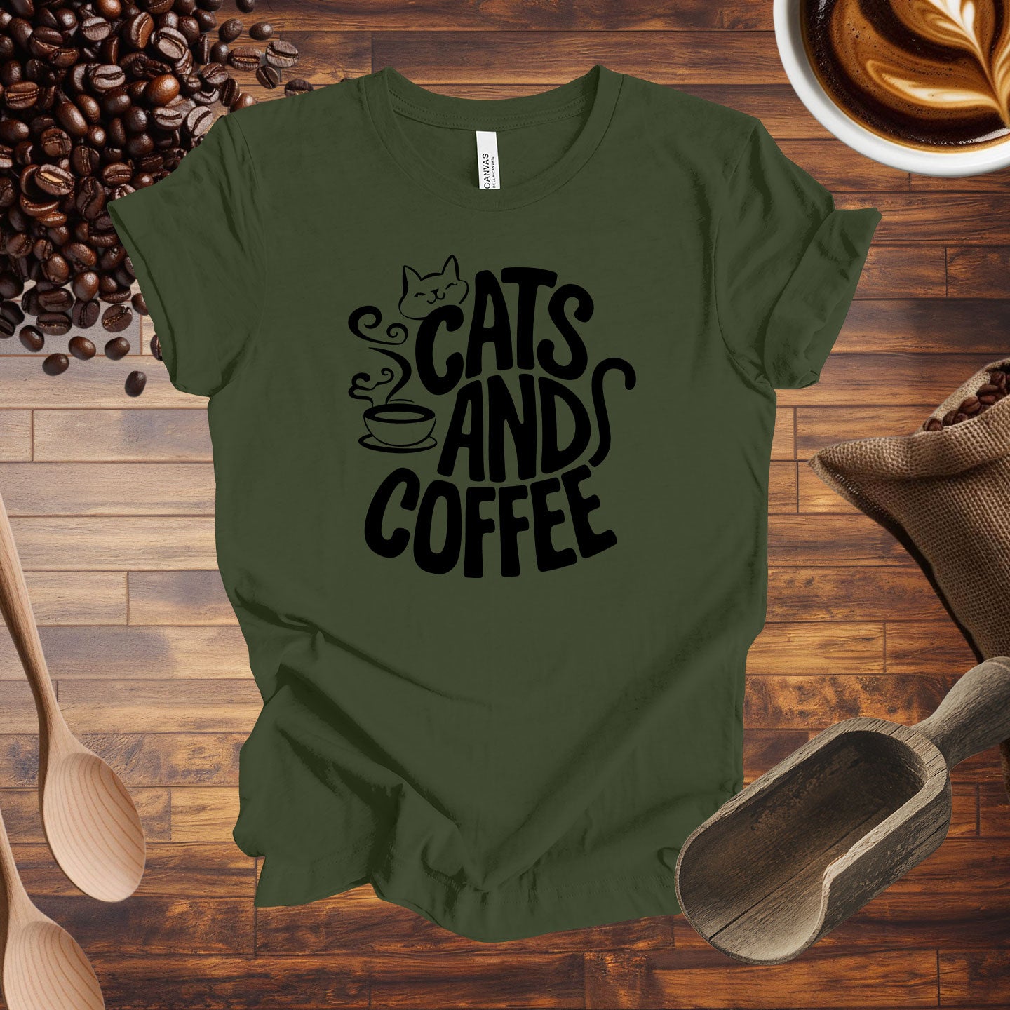 Cats and Coffee Tee