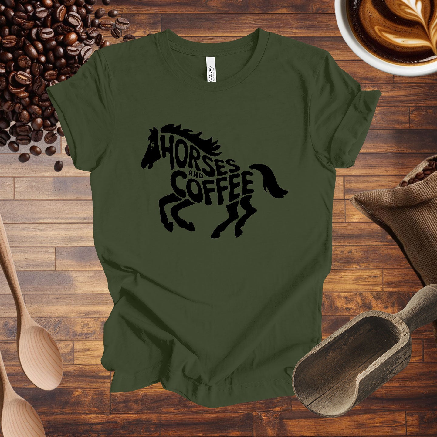 Horses and Coffee Tee