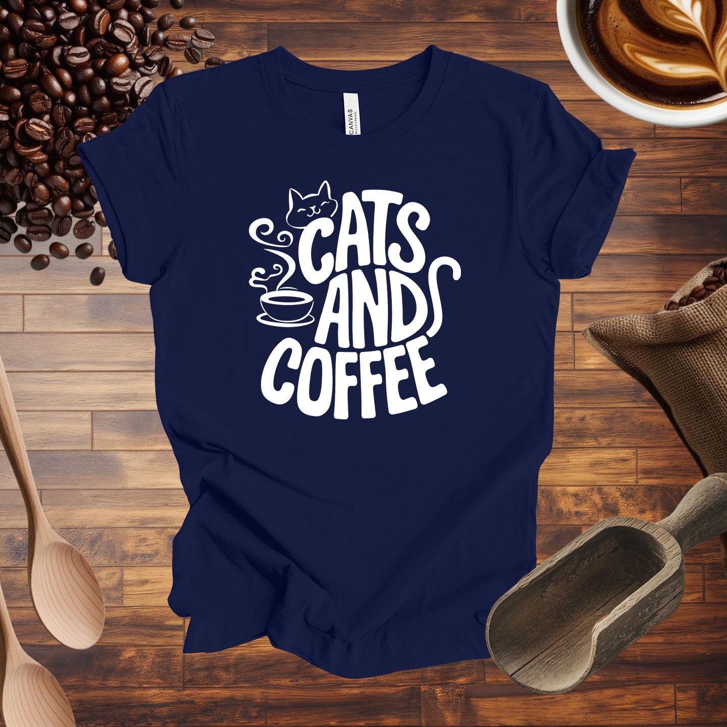 Cats and Coffee Tee