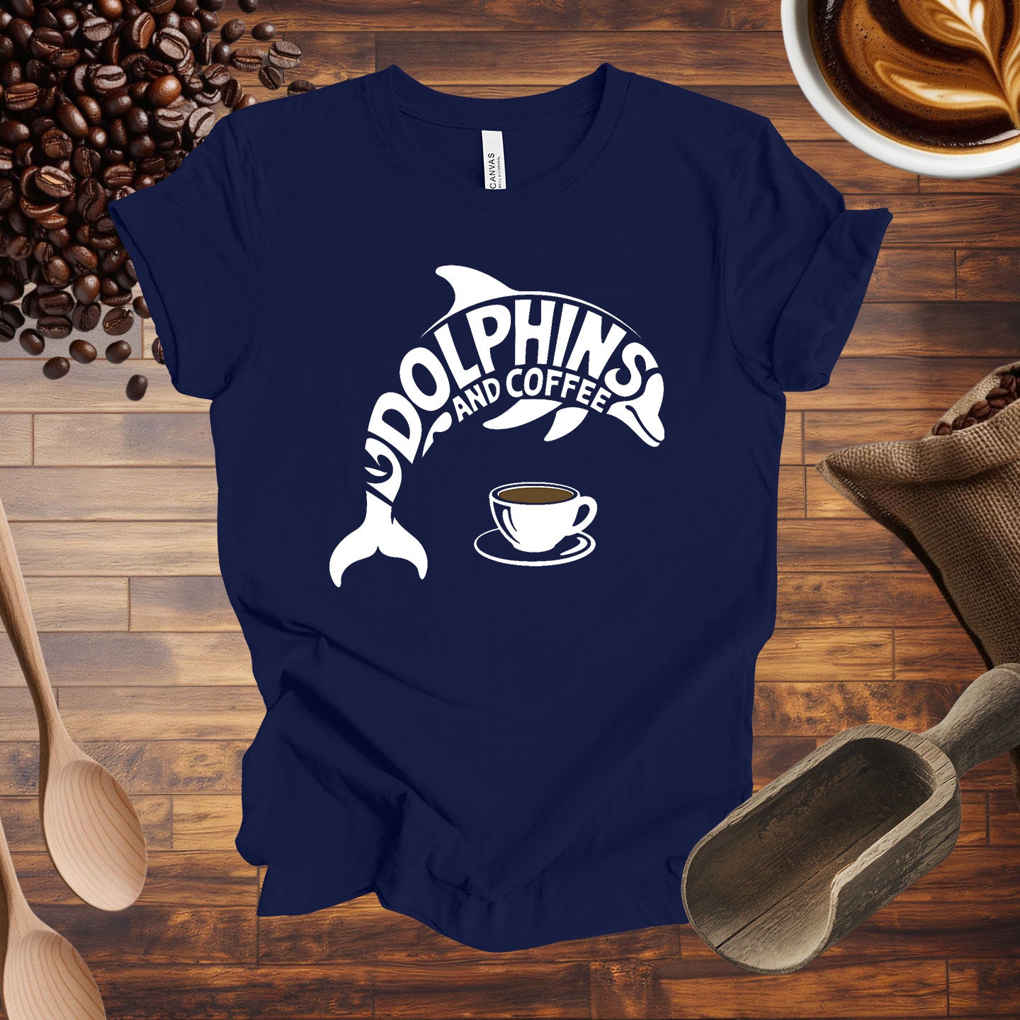 Dolphins and Coffee Tee