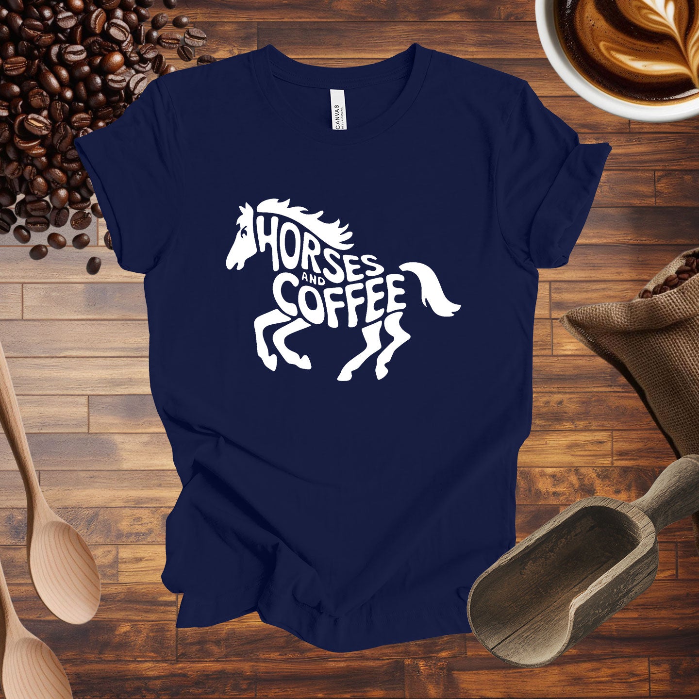 Horses and Coffee Tee