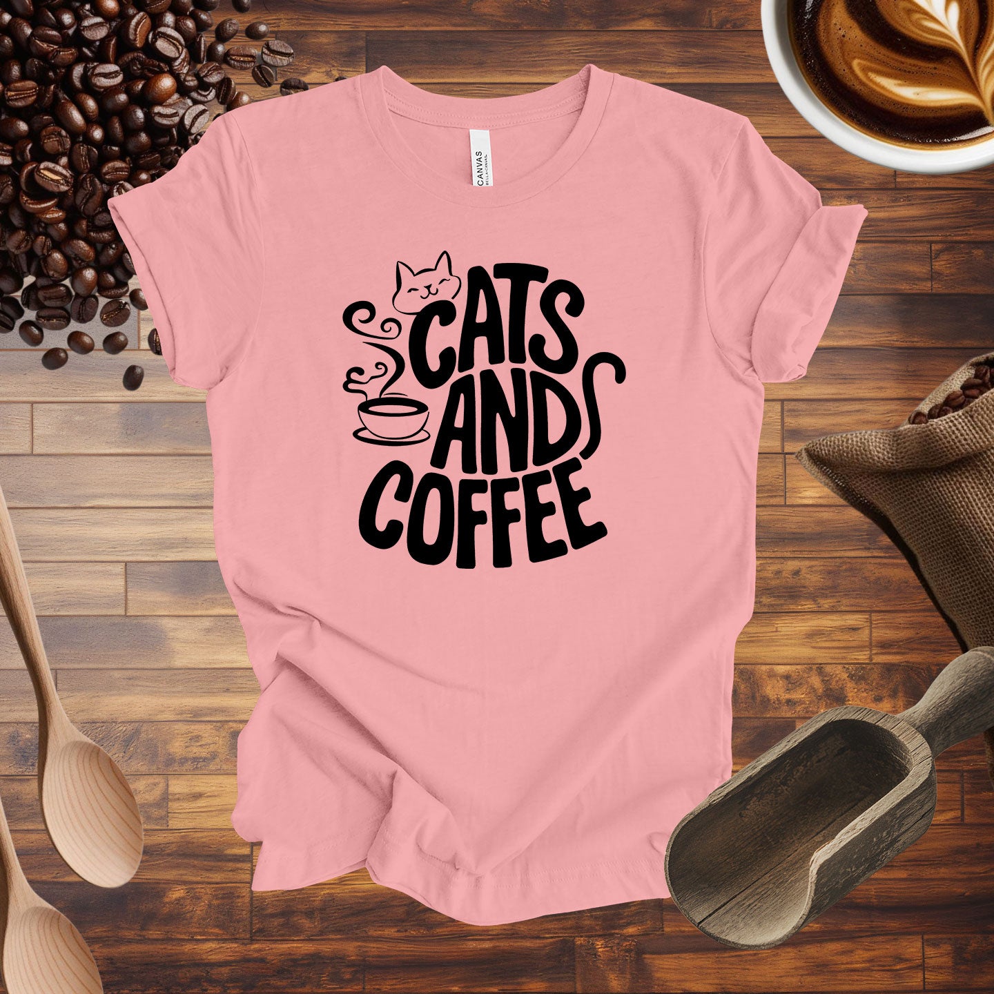 Cats and Coffee Tee