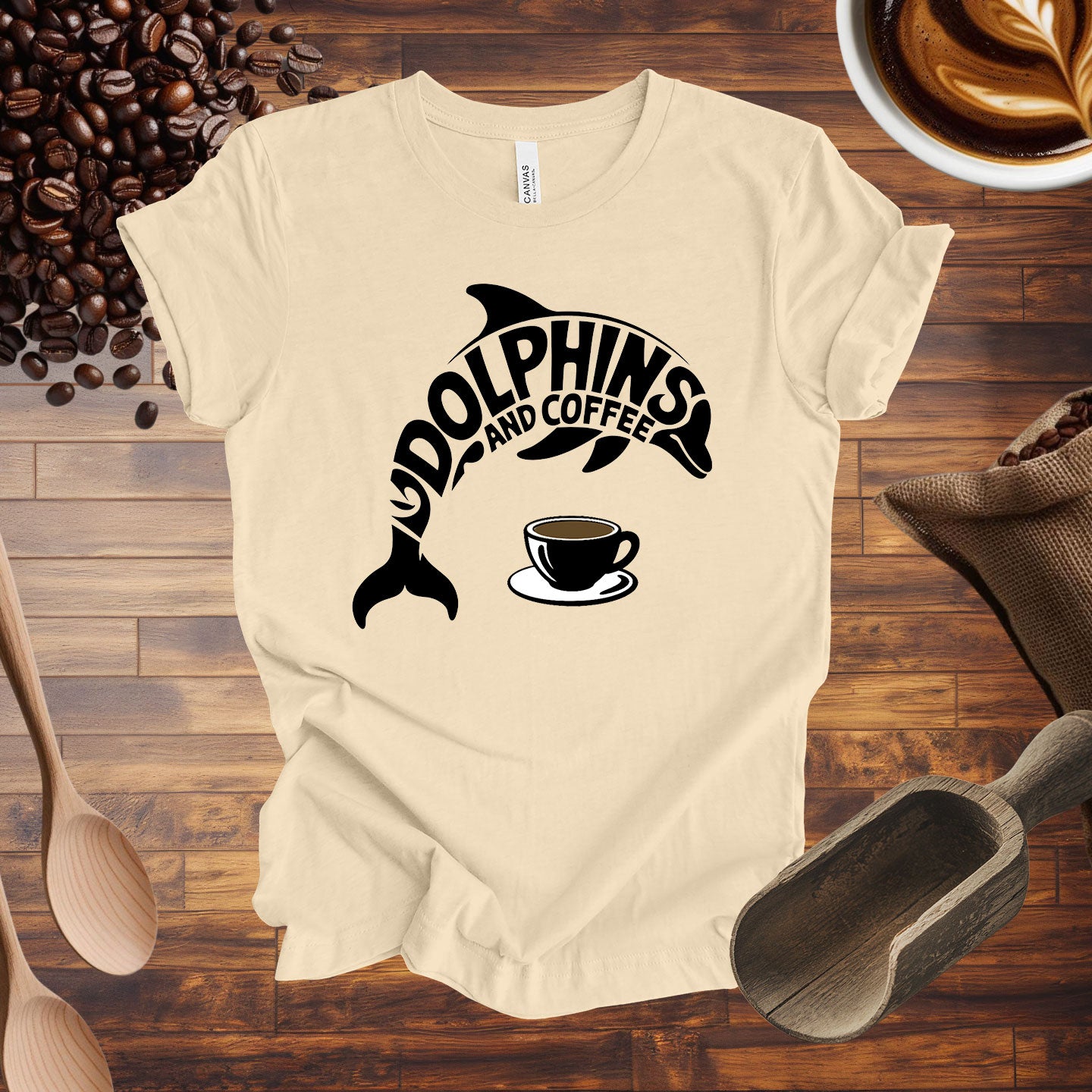 Dolphins and Coffee Tee