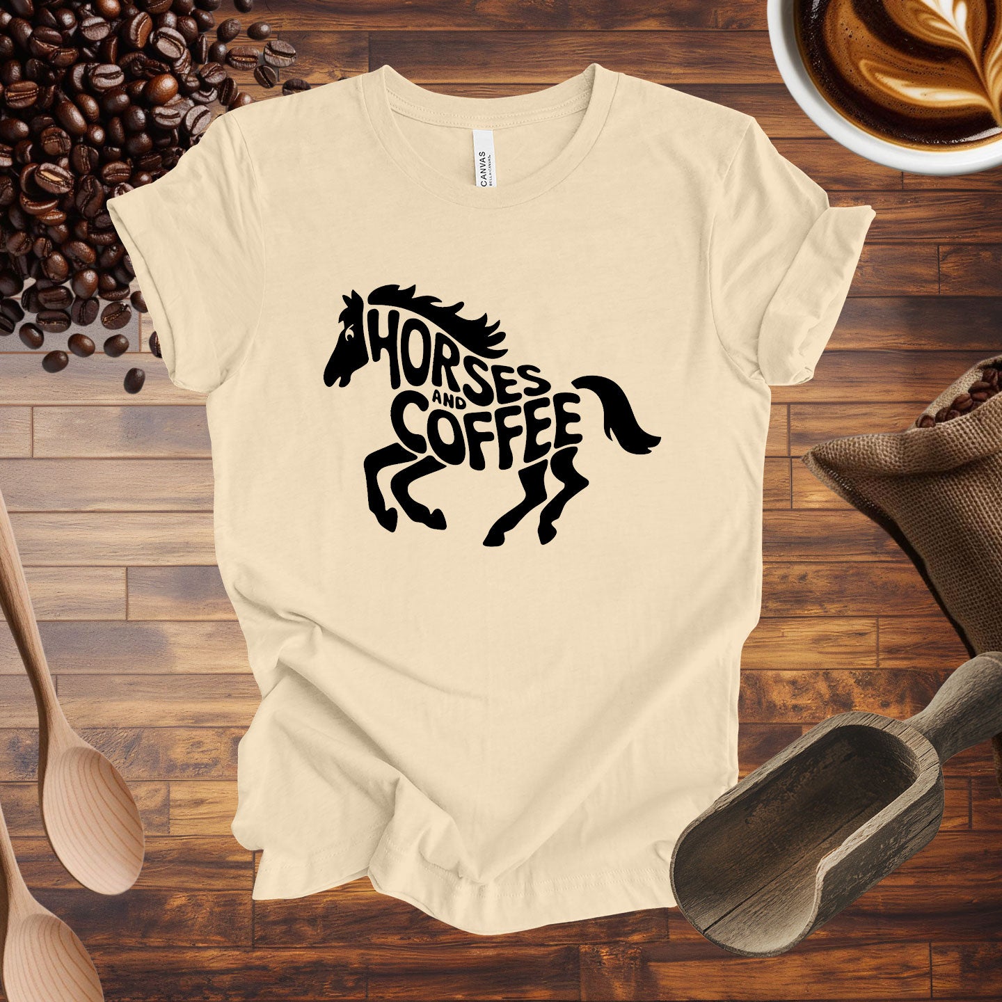 Horses and Coffee Tee
