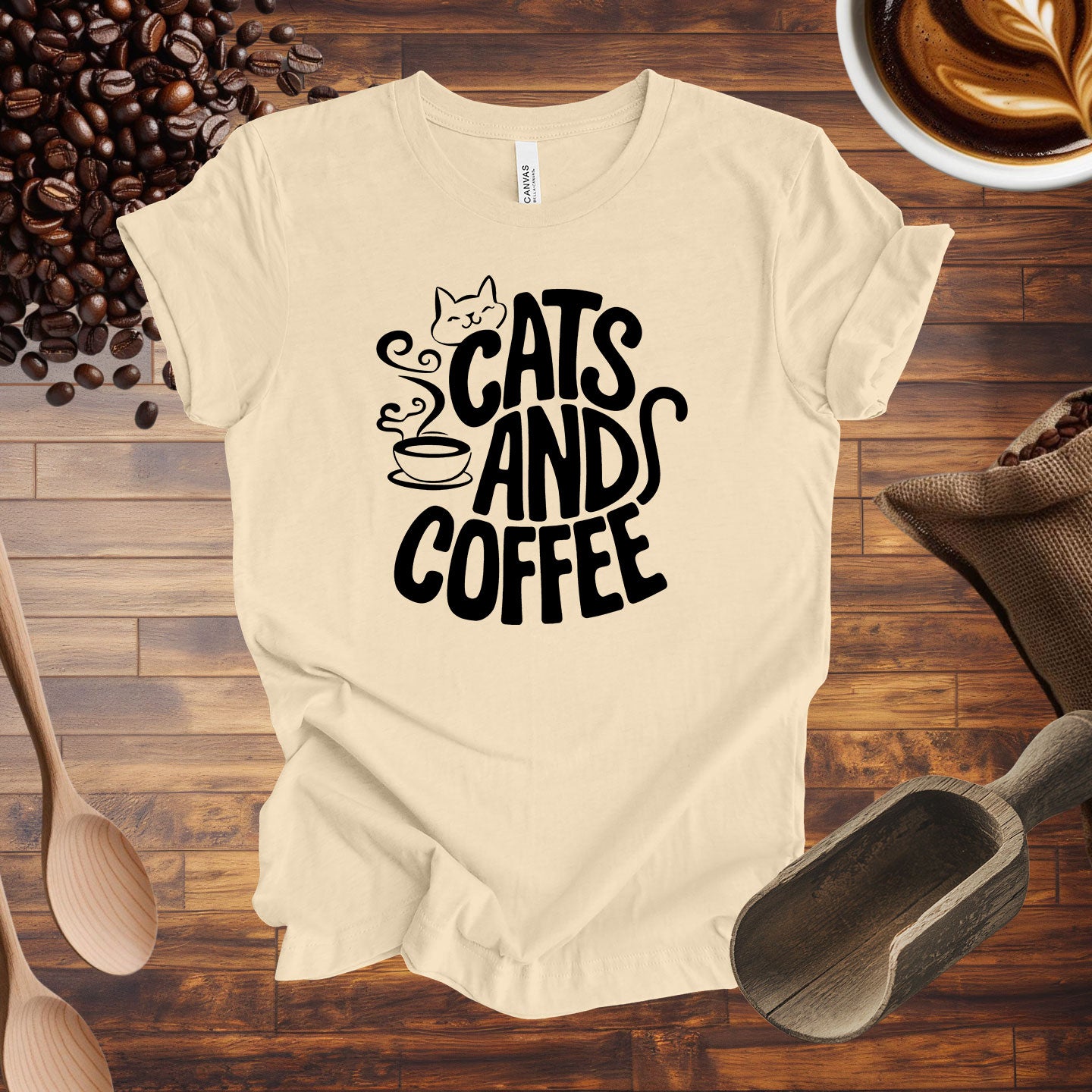 Cats and Coffee Tee