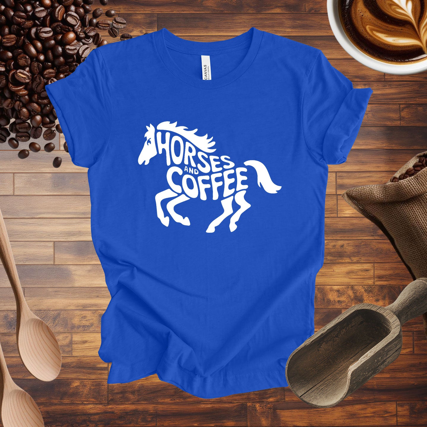 Horses and Coffee Tee