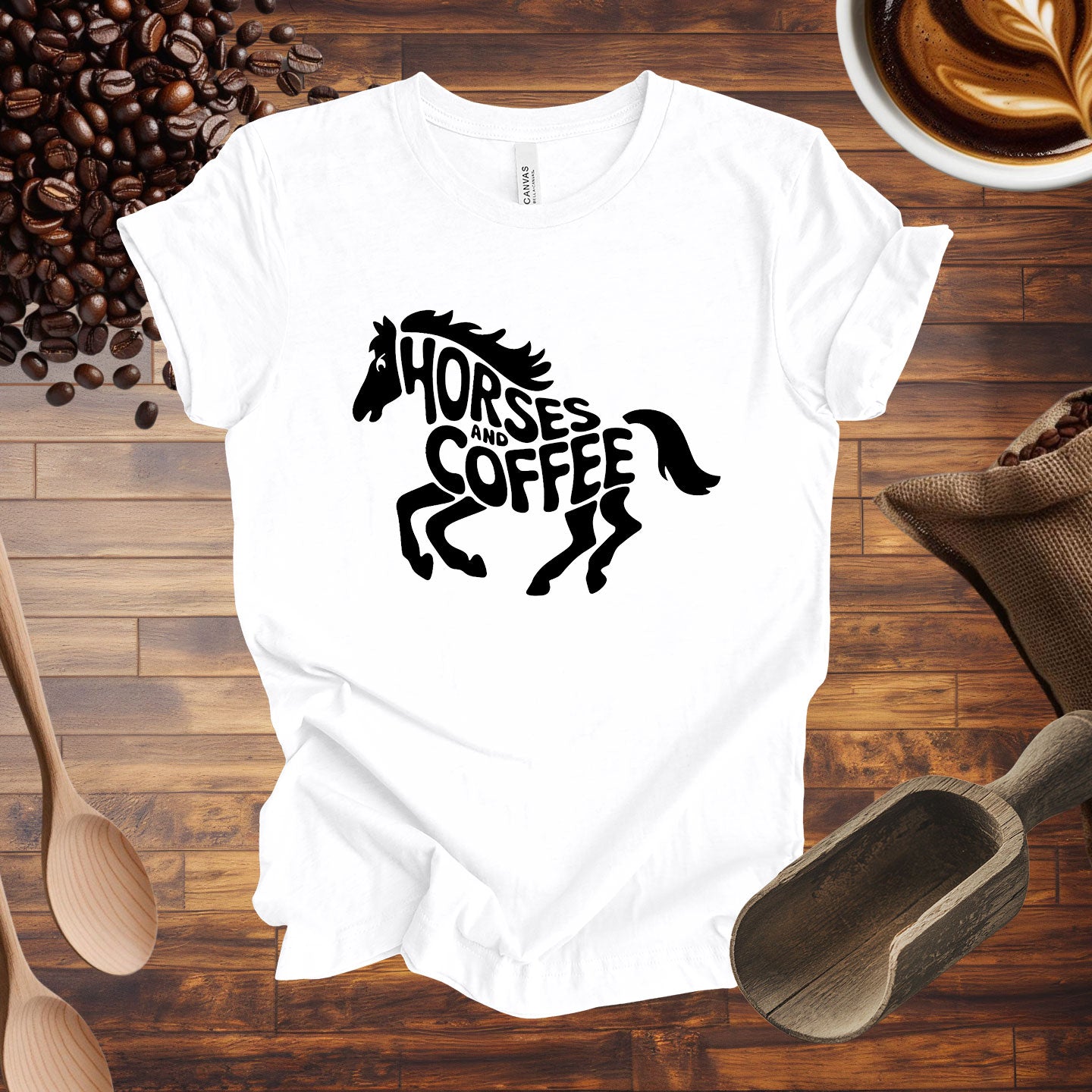 Horses and Coffee Tee