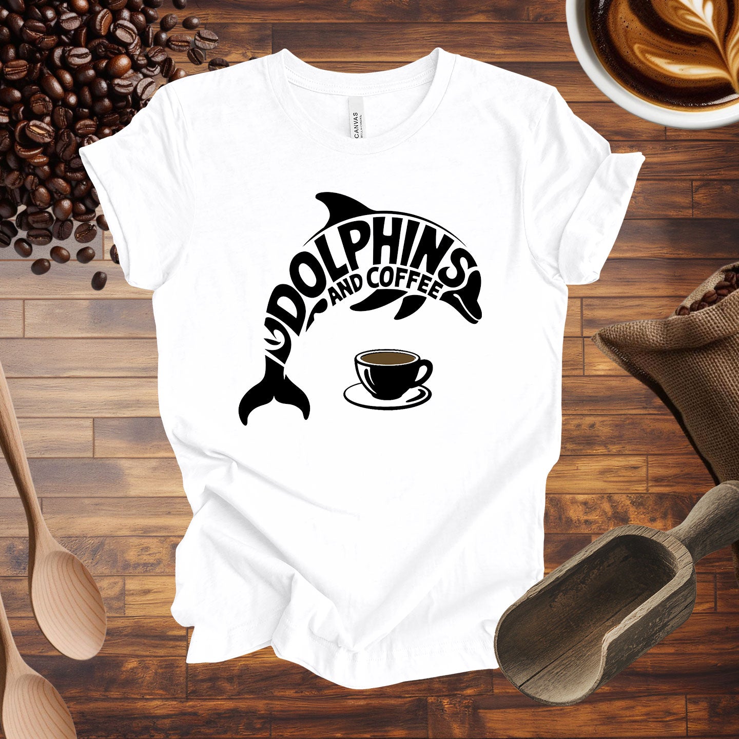 Dolphins and Coffee Tee