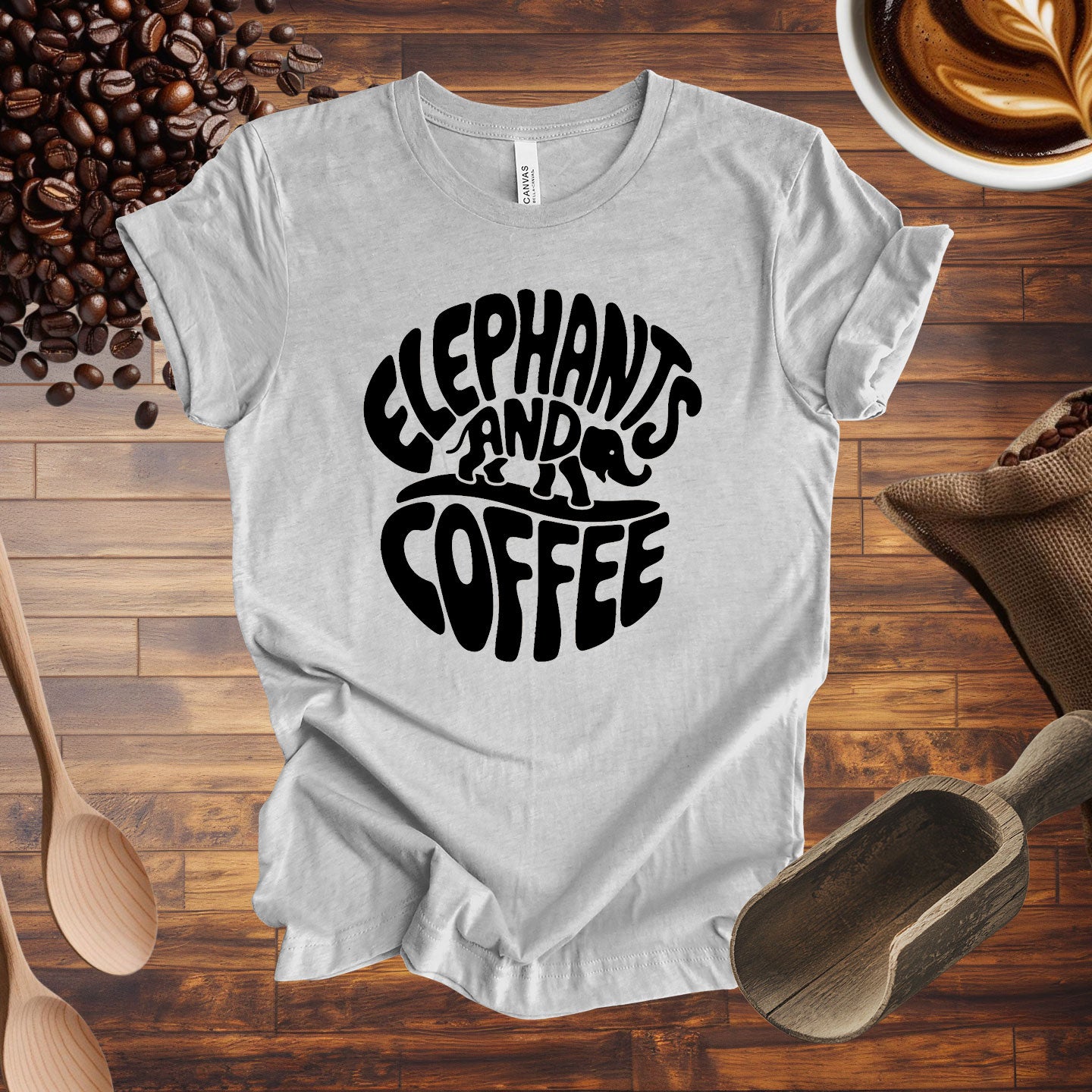 Elephants and Coffee Tee