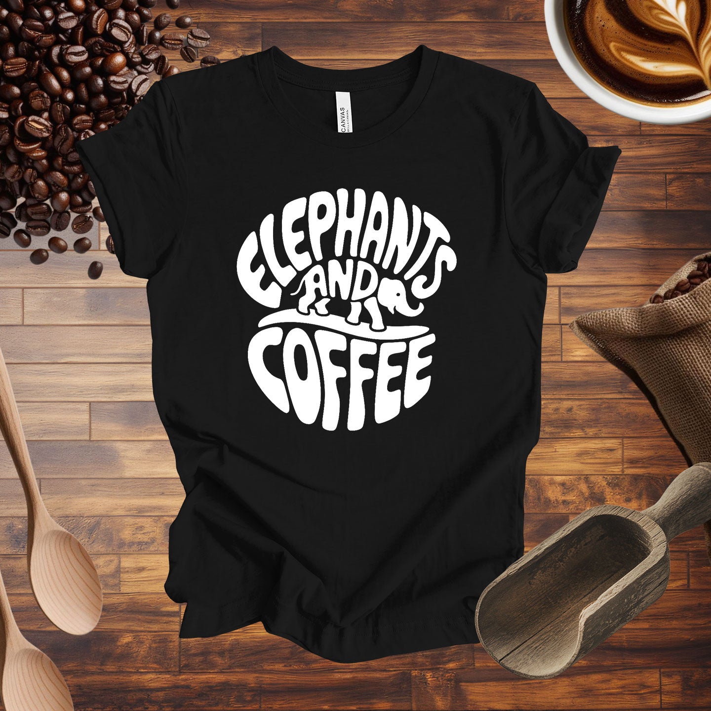 Elephants and Coffee Tee
