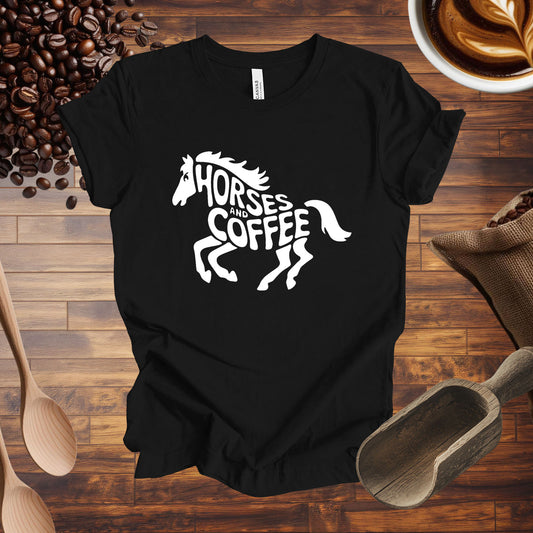 Horses and Coffee Tee