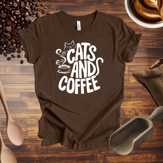 Cats and Coffee Tee