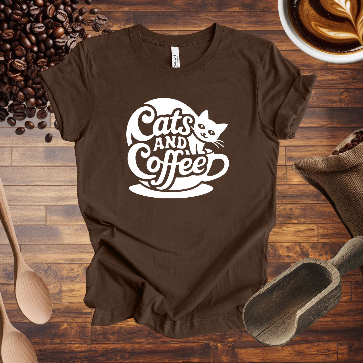 Cats and Coffee Tee