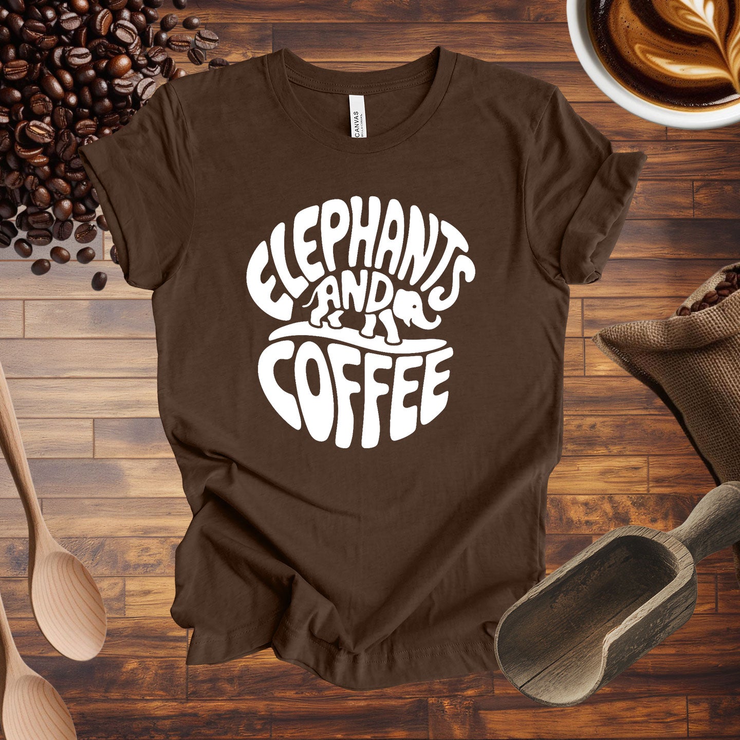 Elephants and Coffee Tee