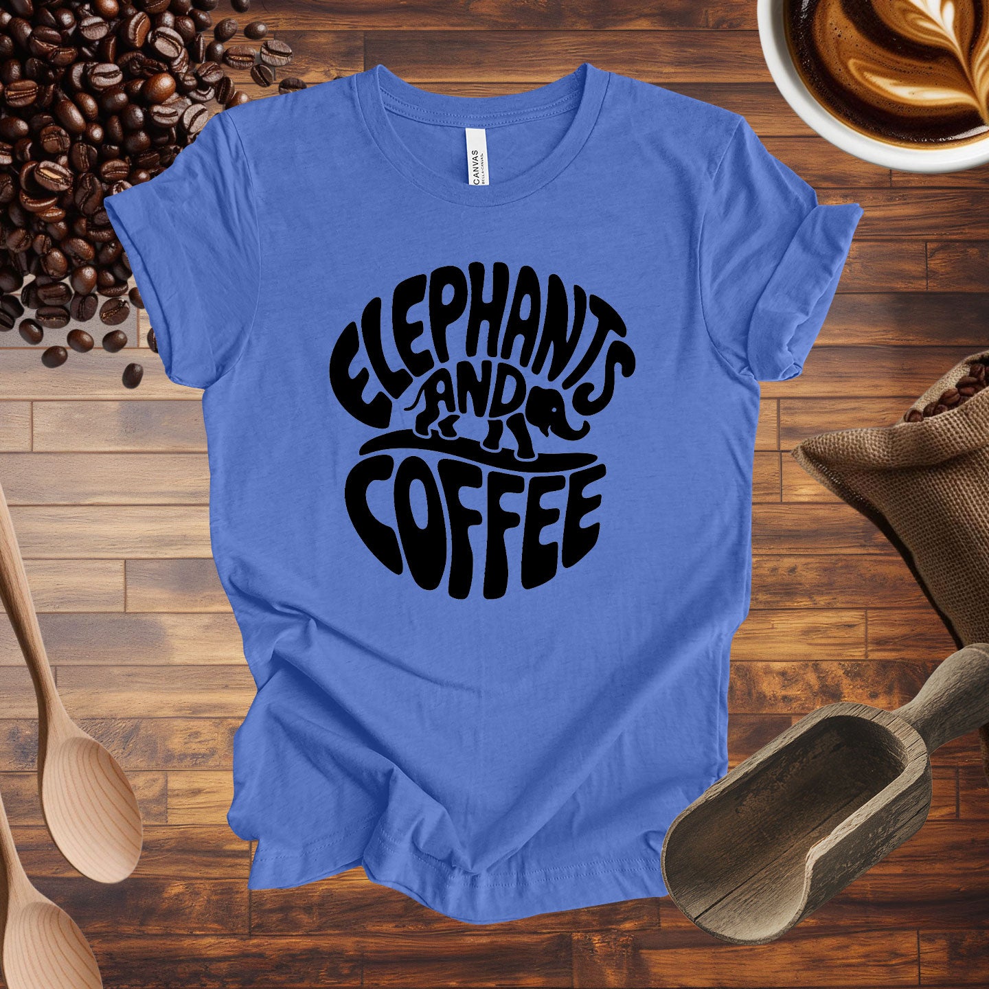 Elephants and Coffee Tee