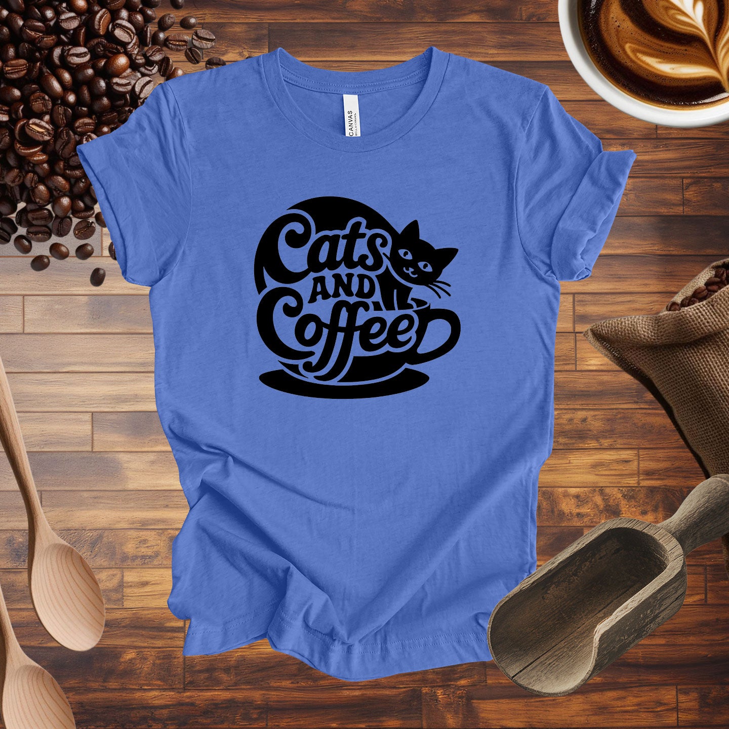 Cats and Coffee Tee