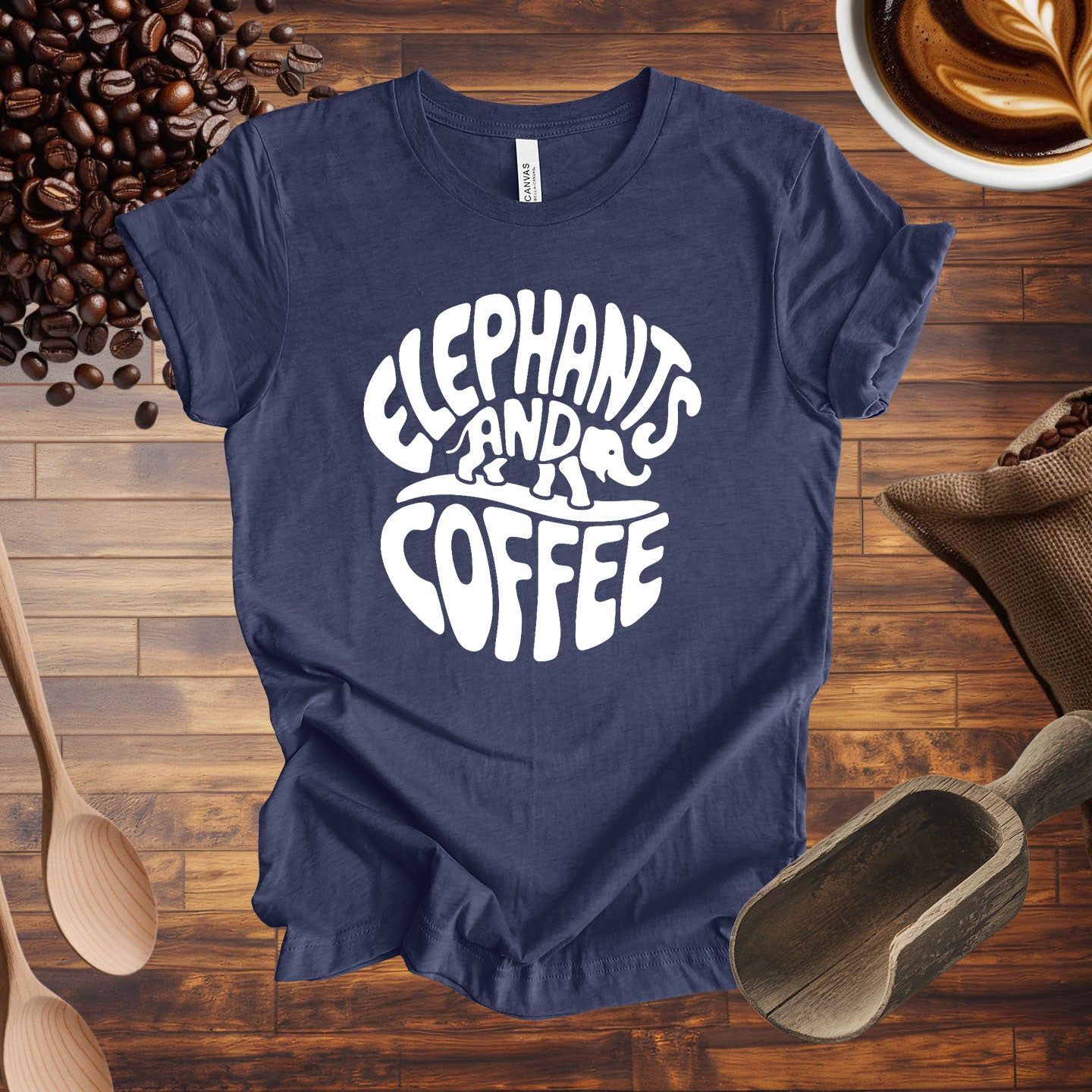 Elephants and Coffee Tee