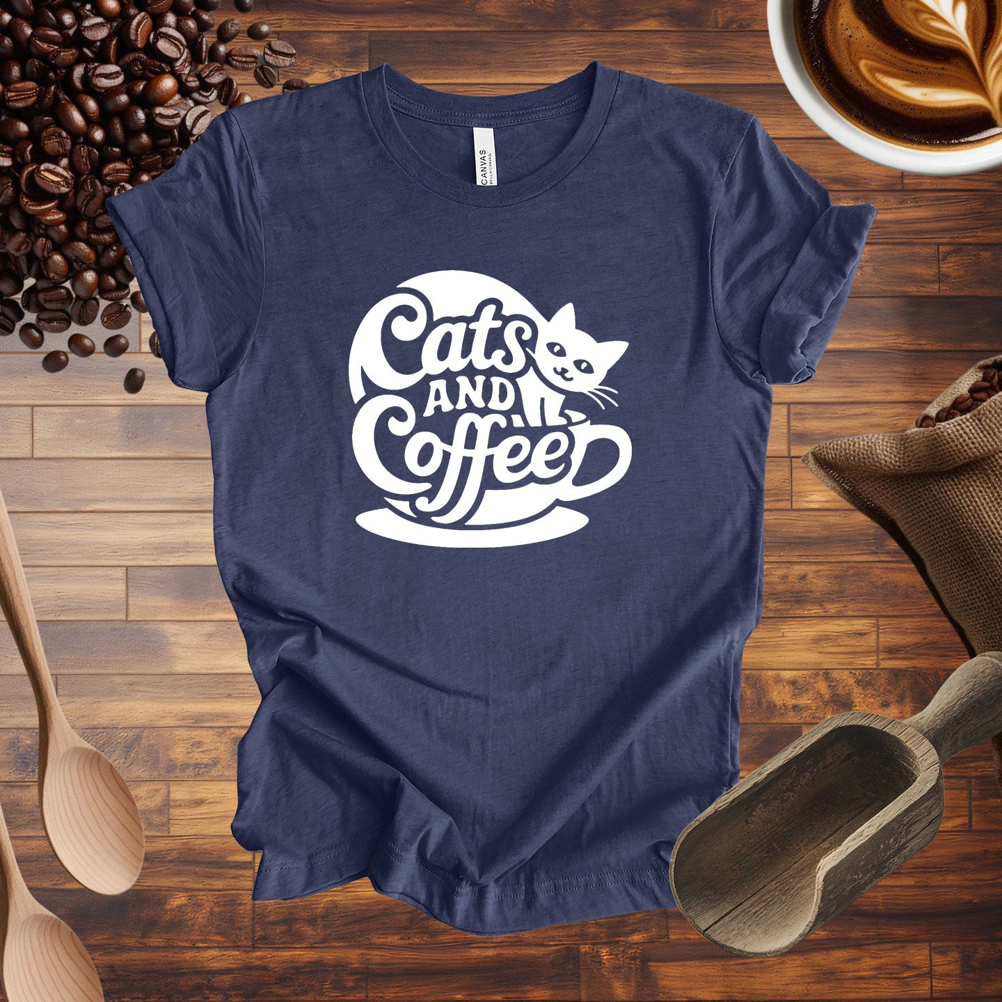 Cats and Coffee Tee