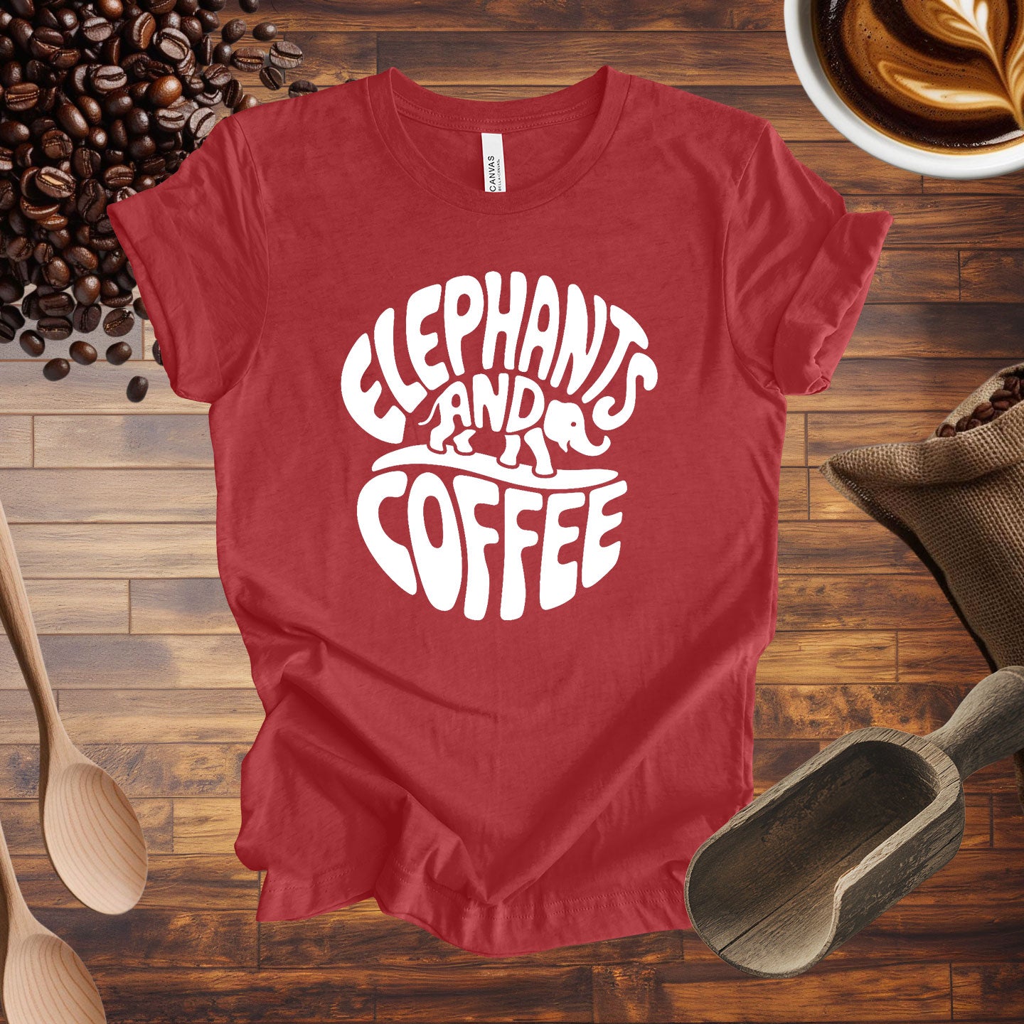 Elephants and Coffee Tee