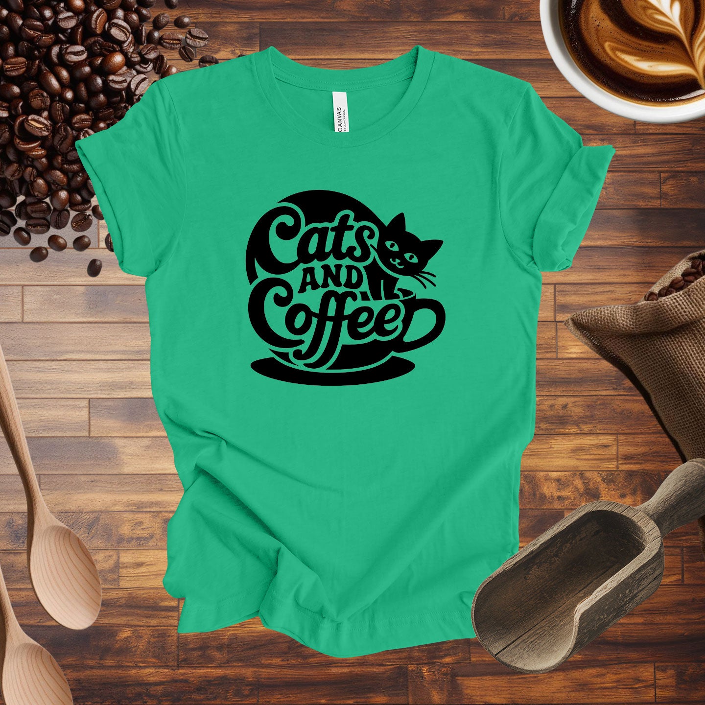 Cats and Coffee Tee