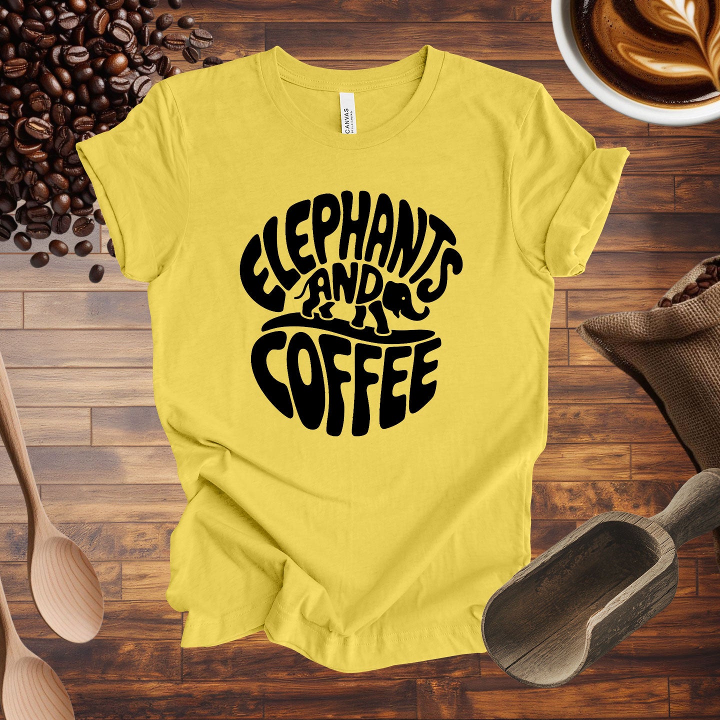 Elephants and Coffee Tee