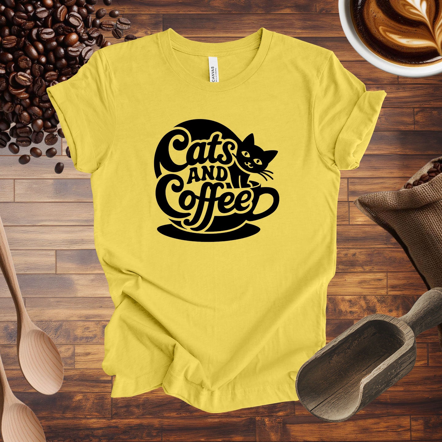 Cats and Coffee Tee