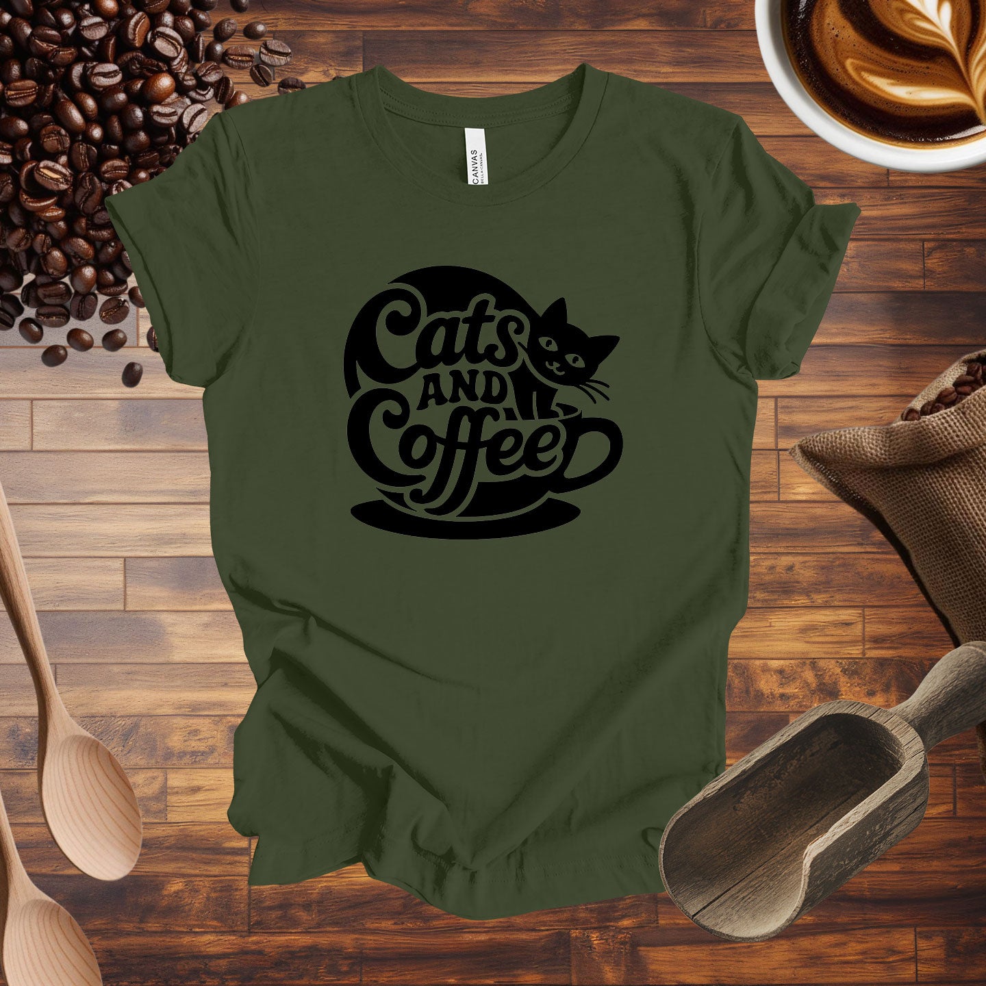 Cats and Coffee Tee