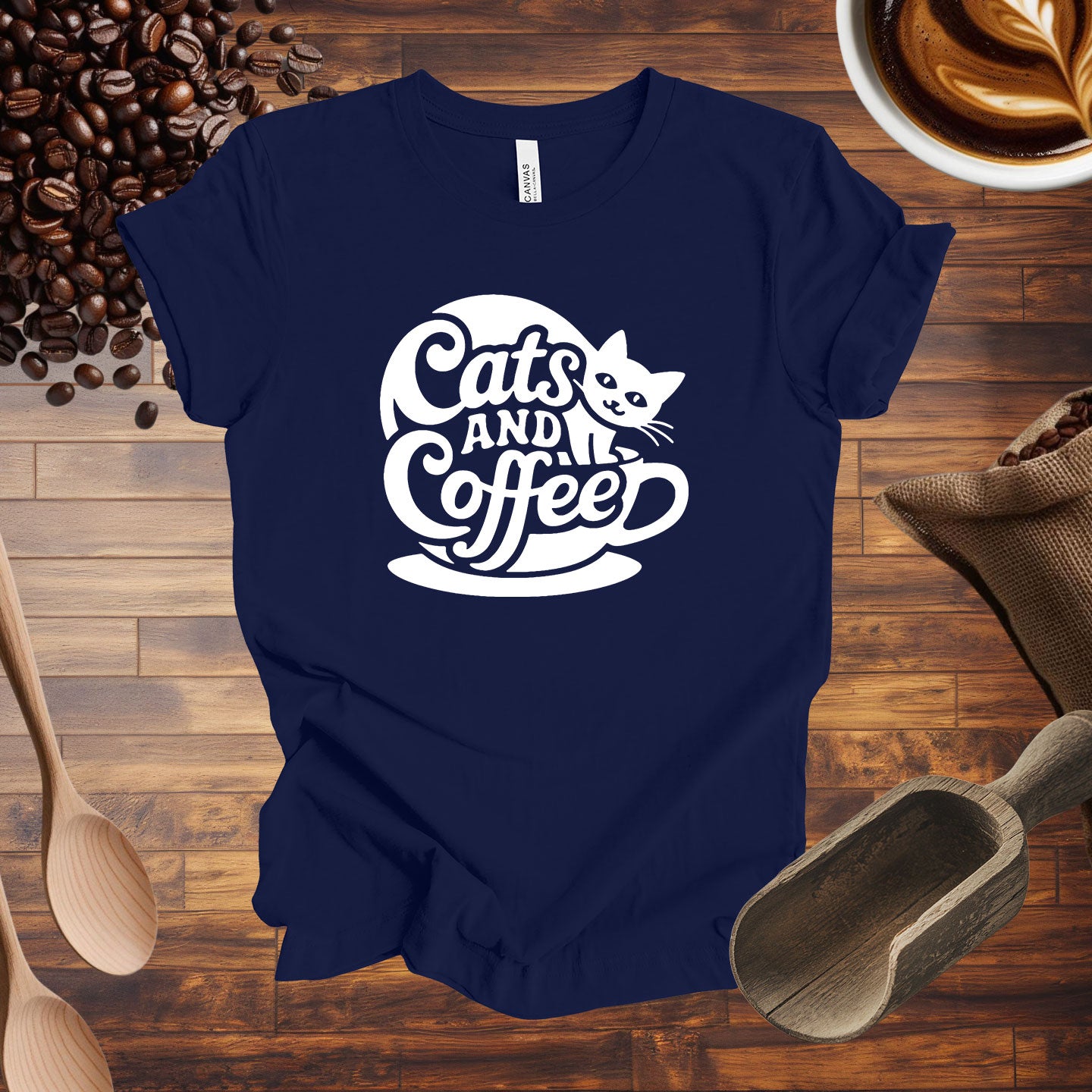 Cats and Coffee Tee