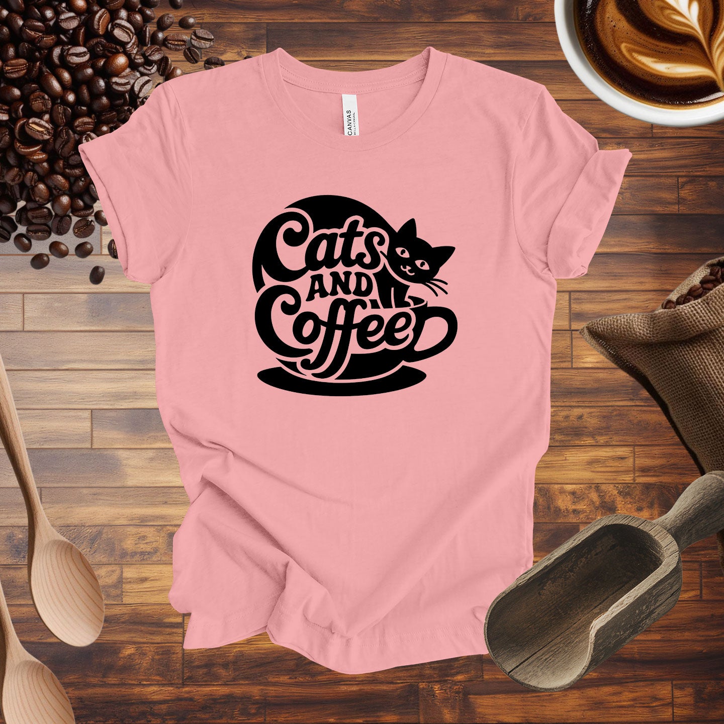 Cats and Coffee Tee